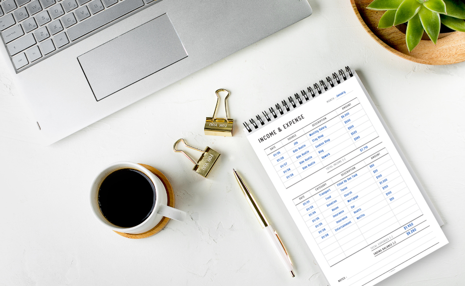 Minimalist Income and Expense Tracker Planner