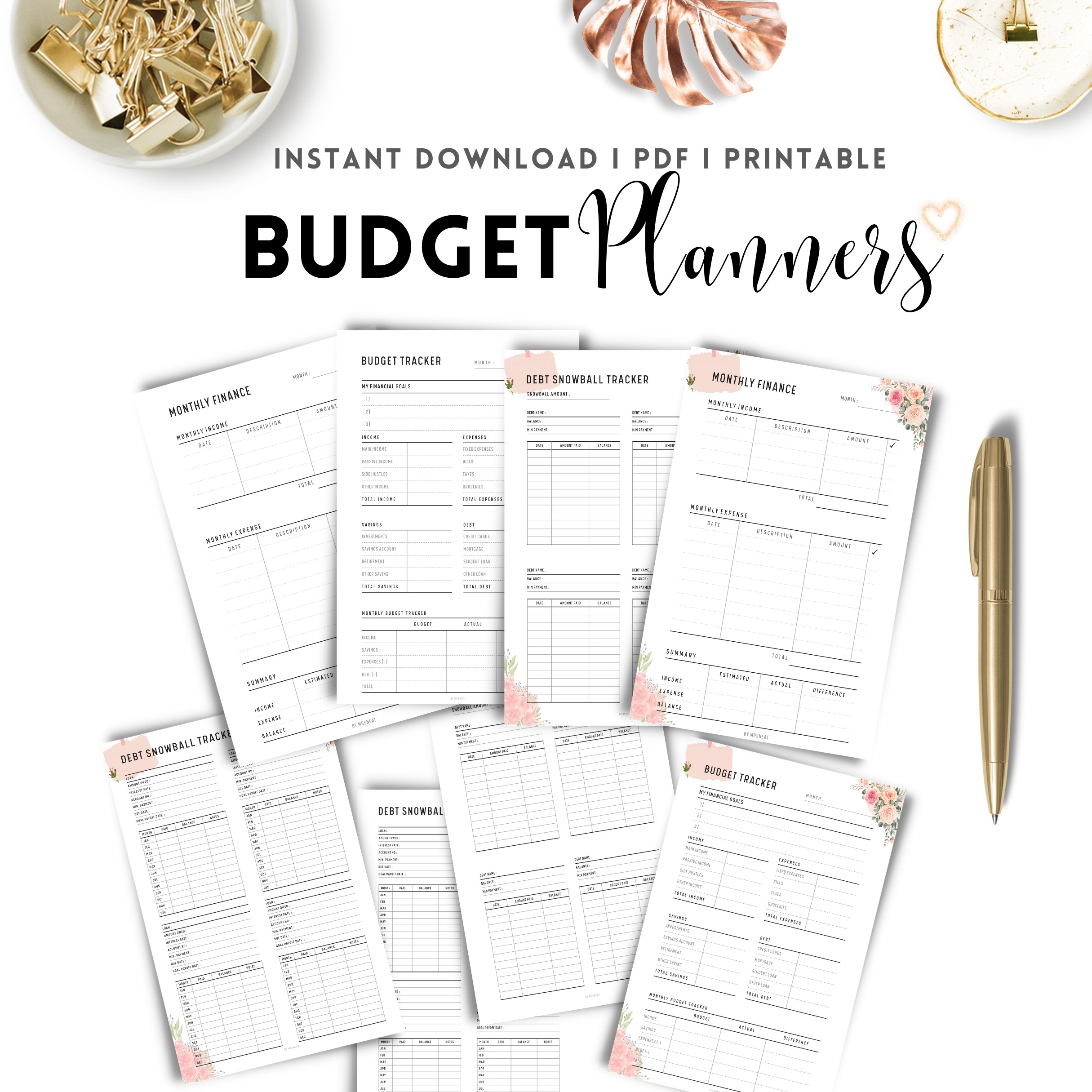 Monthly Budget Planner – mrsneat