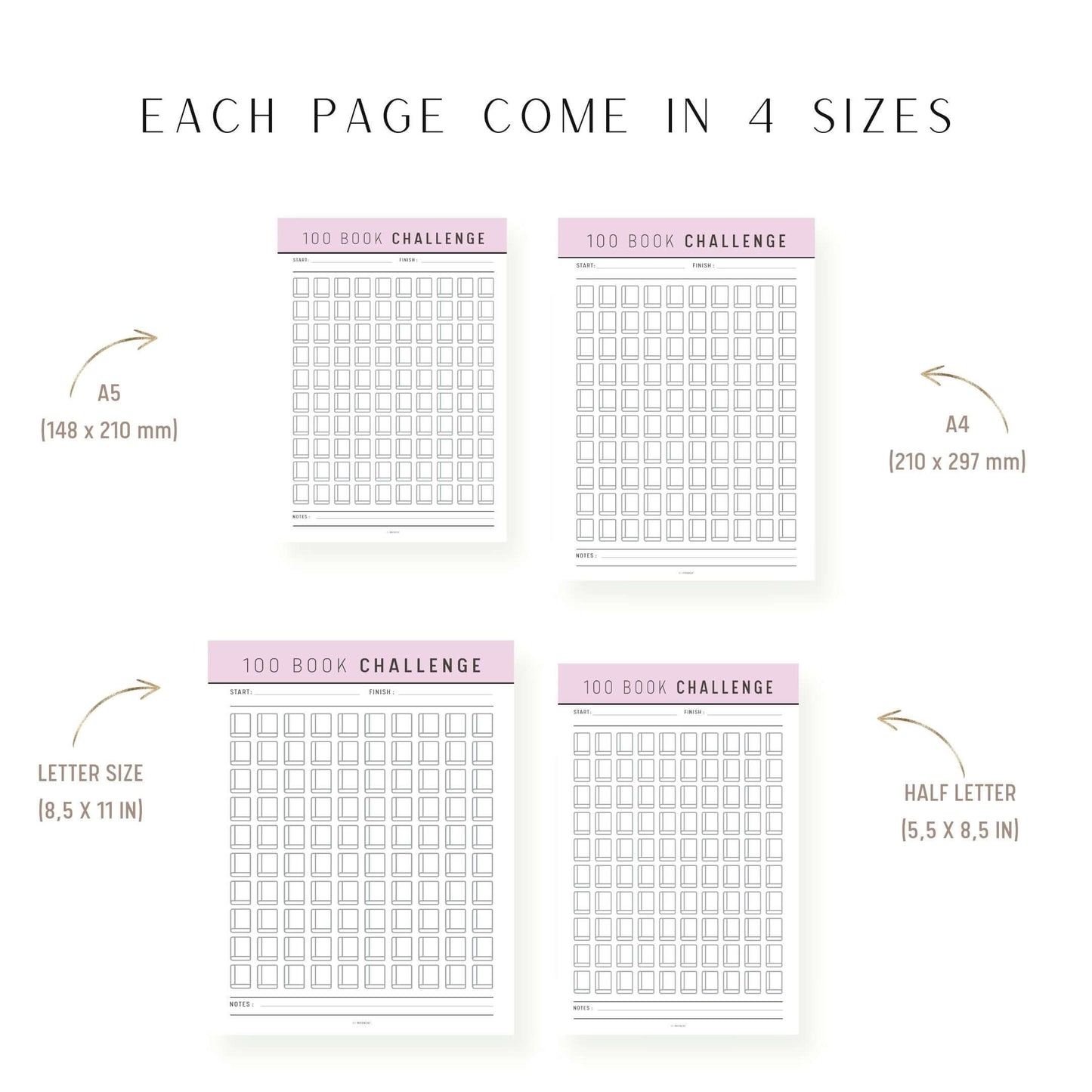 100 Book Reading Challenge Printable