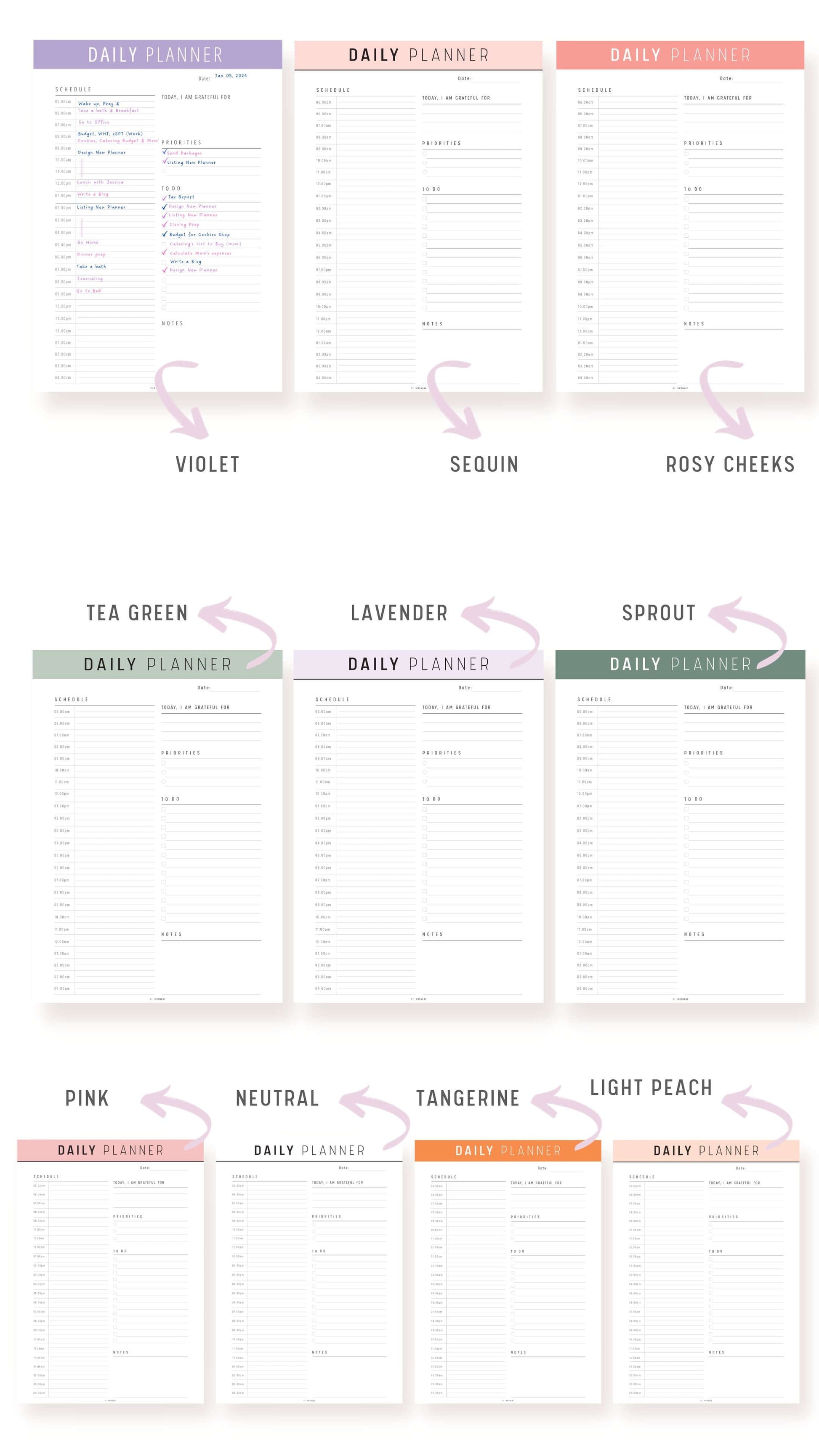 24 Hour Daily Schedule Template Printable