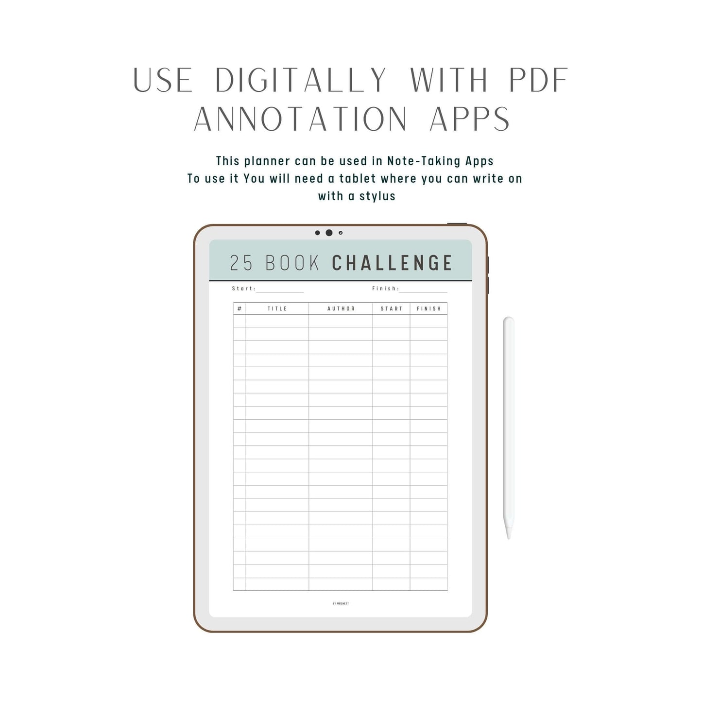 25 Book Challenge Template pdf