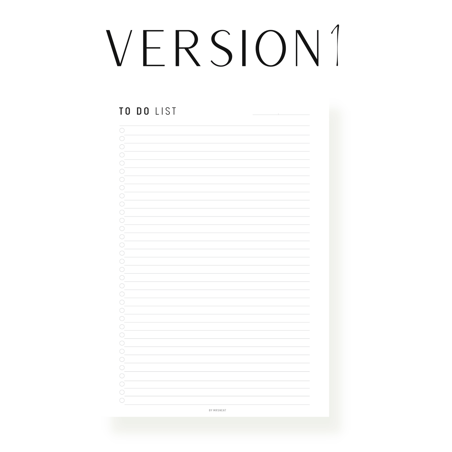 Simple To Do List Planner Printable