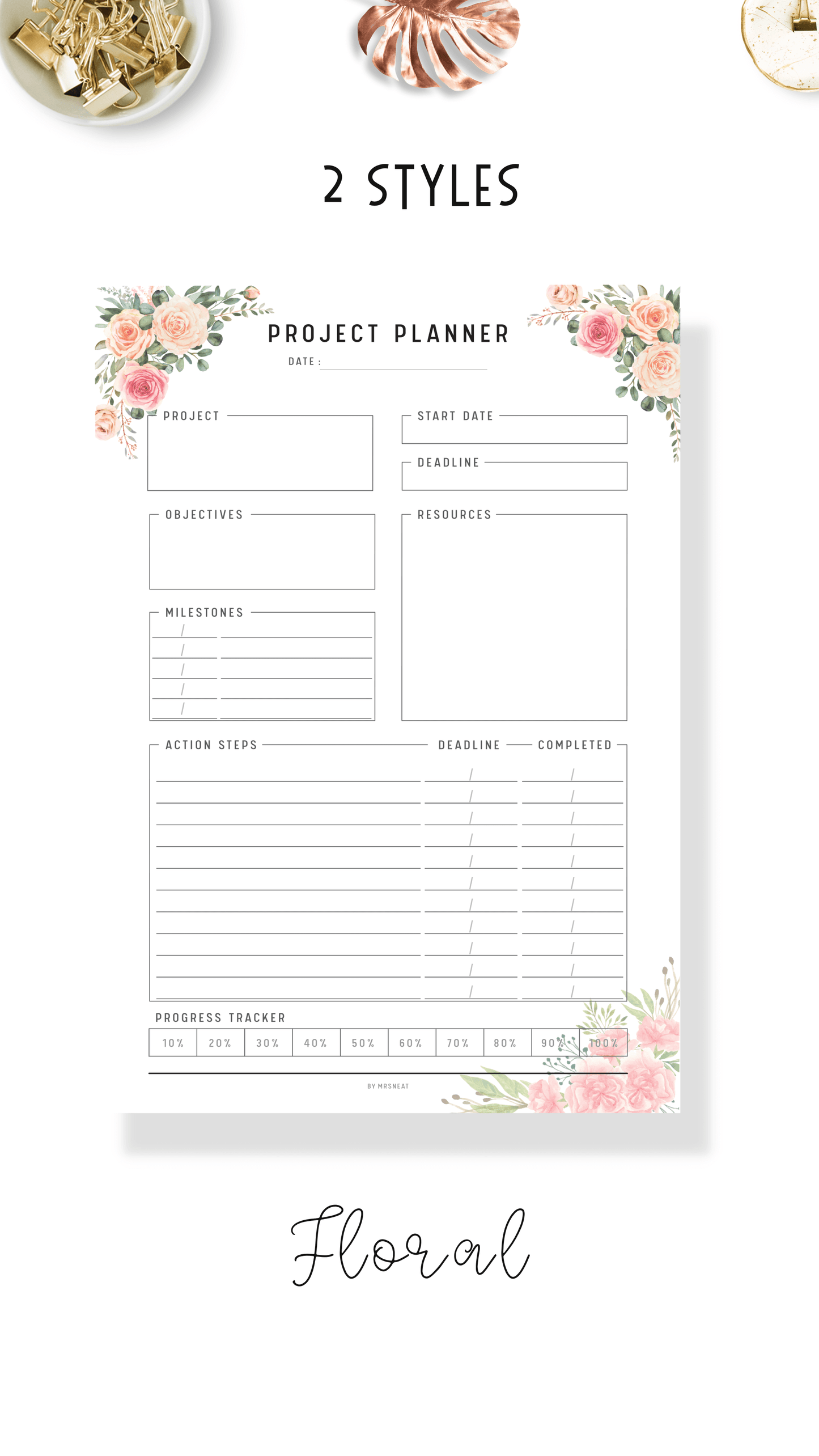 Project Planner Printable