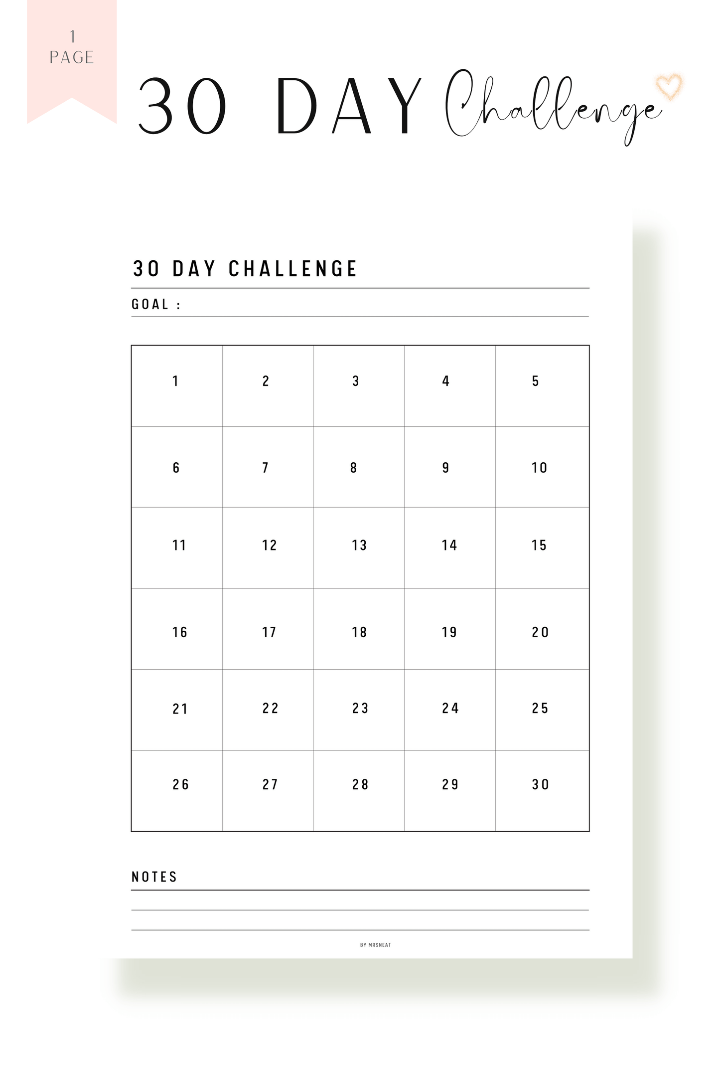 Habit Challenge Printable Bundle