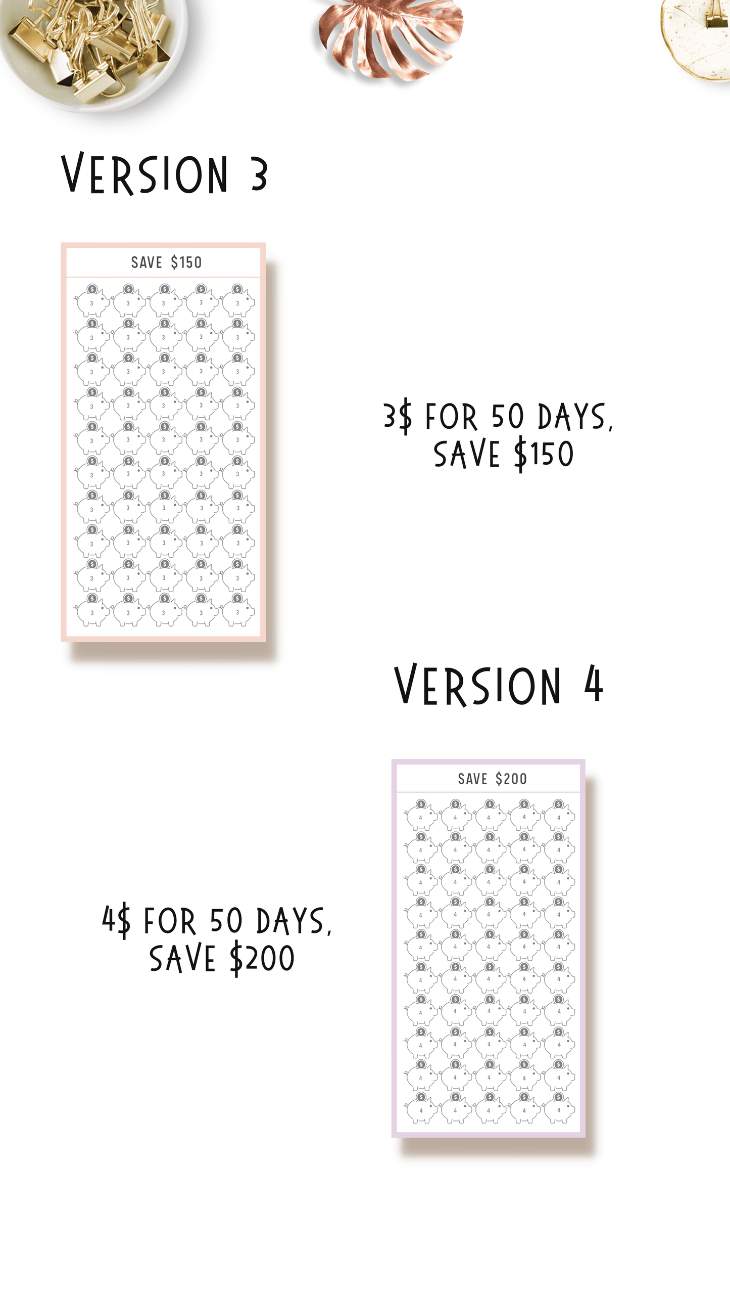 A6 Saving Challenge Printable