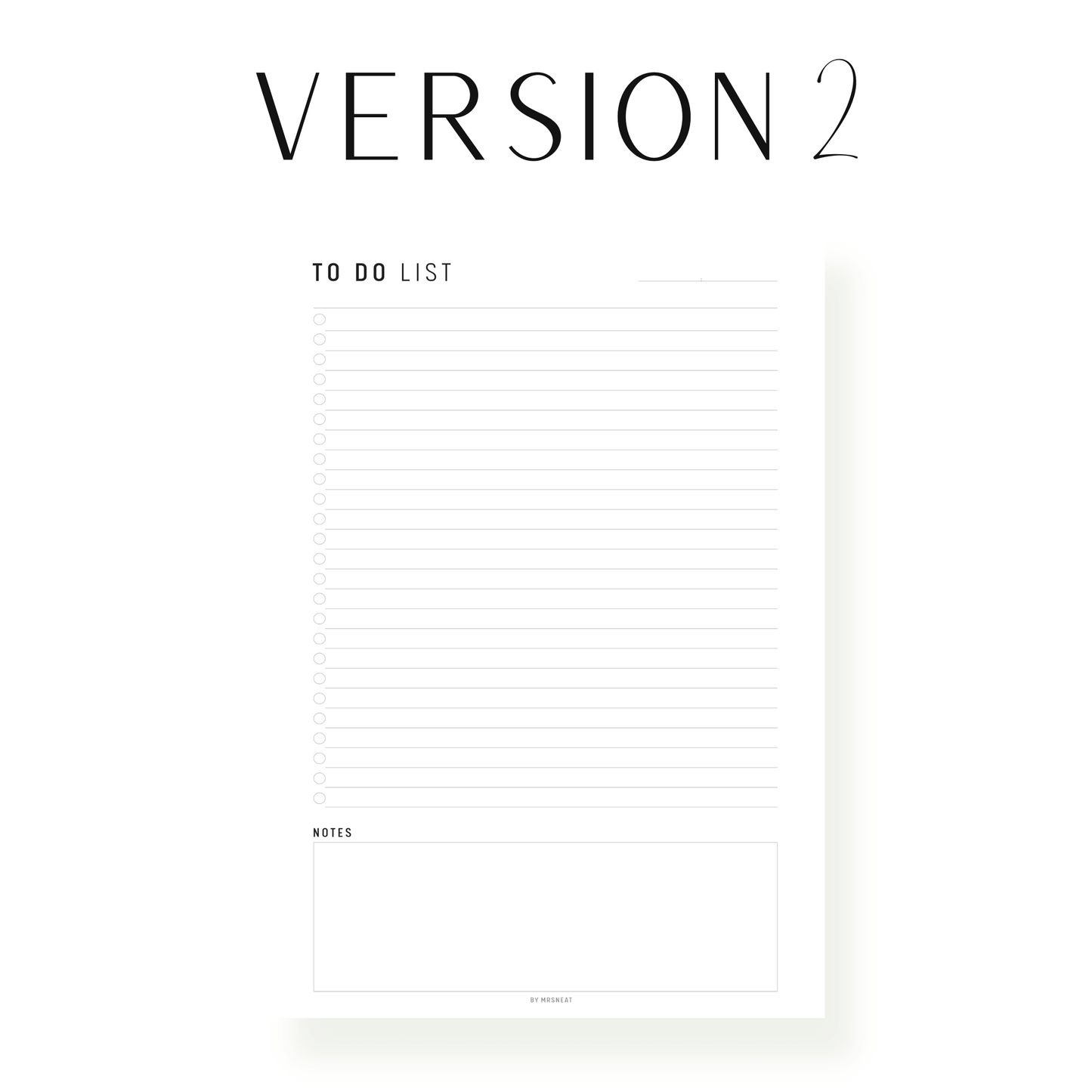 Simple To Do List Planner Printable