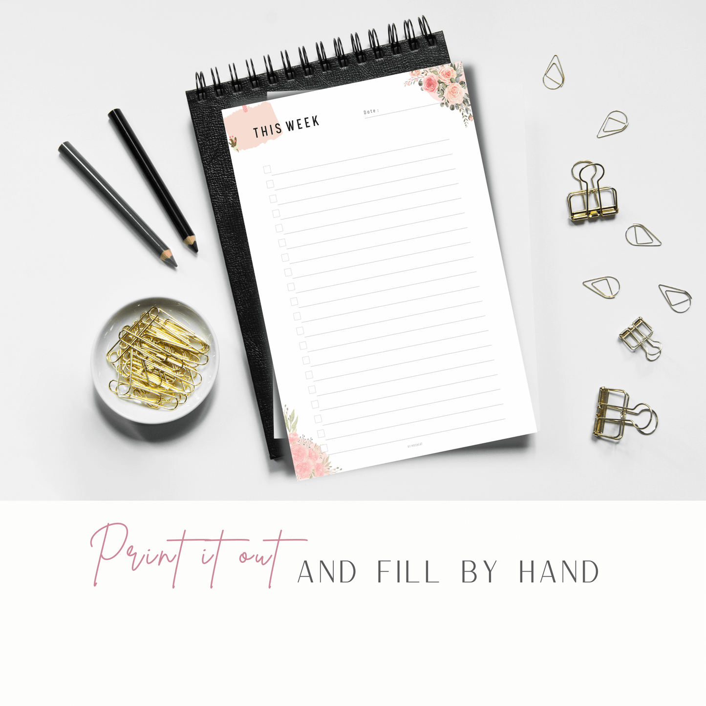 Floral To Do List Planner Printable