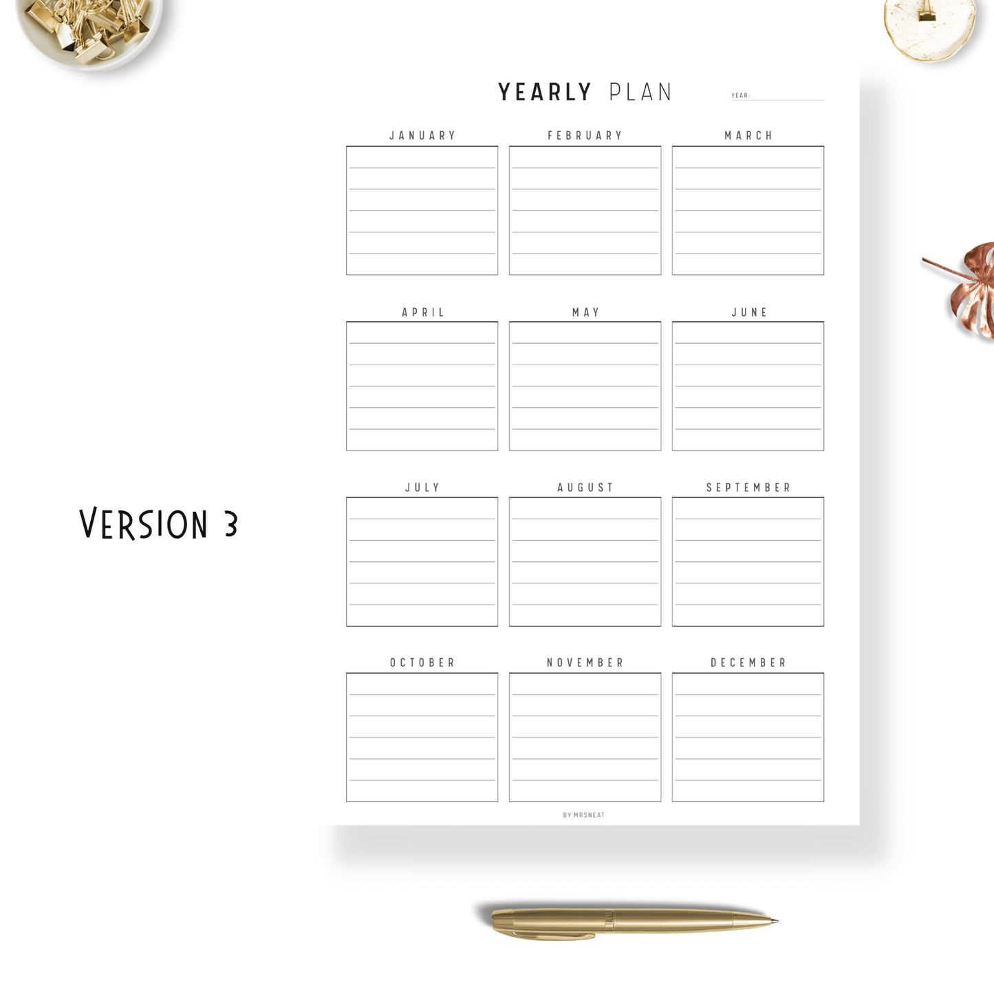 the Ultimate Yearly Planner Printable