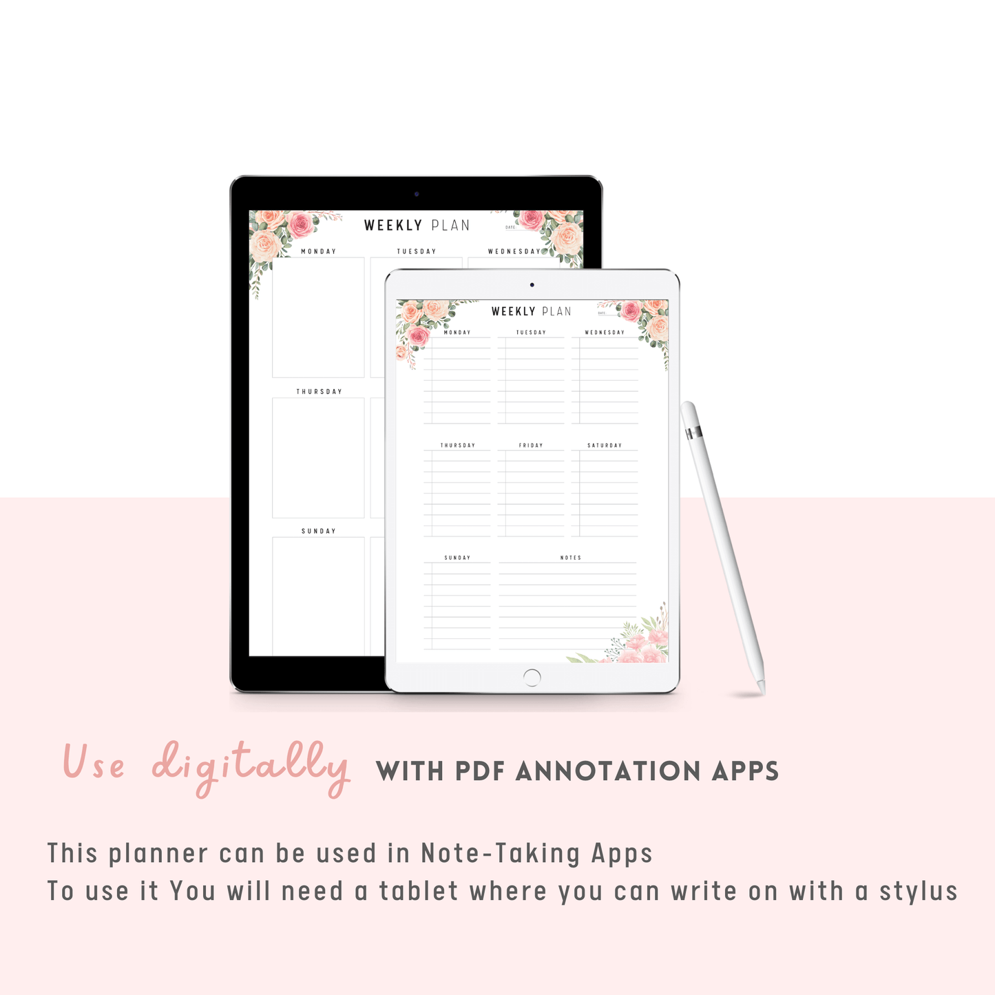 Floral Weekly Planner Printable