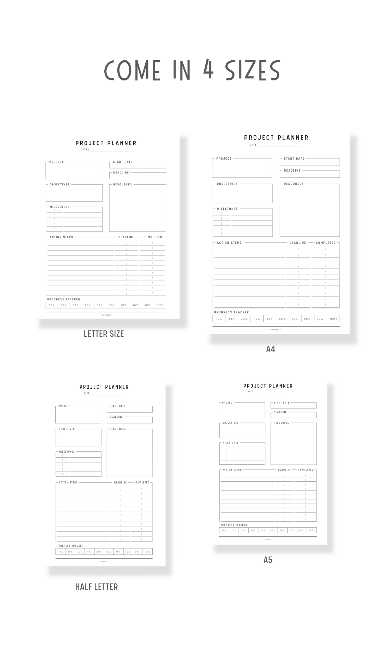 Project Planner Printable