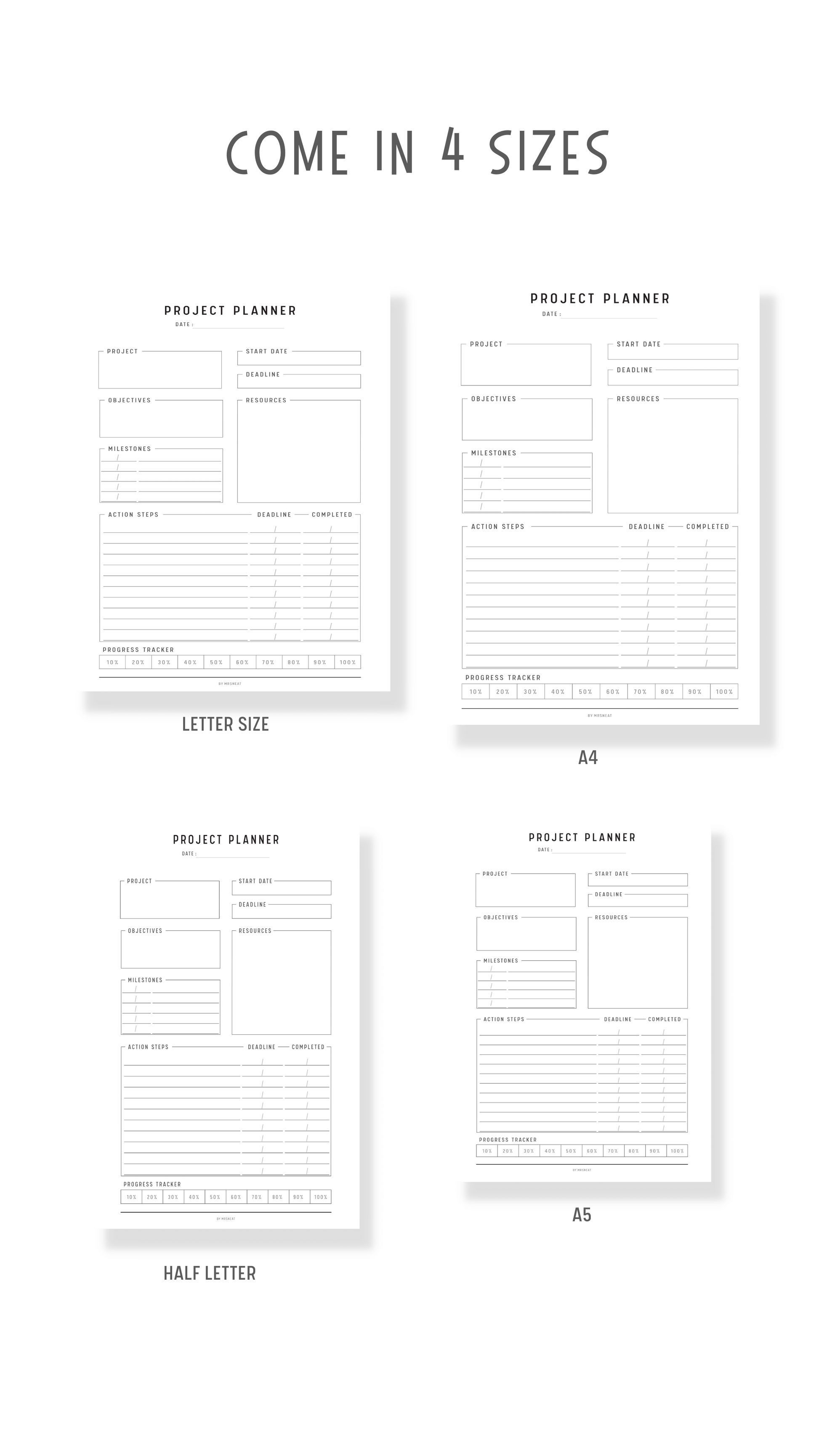 Project Planner Printable