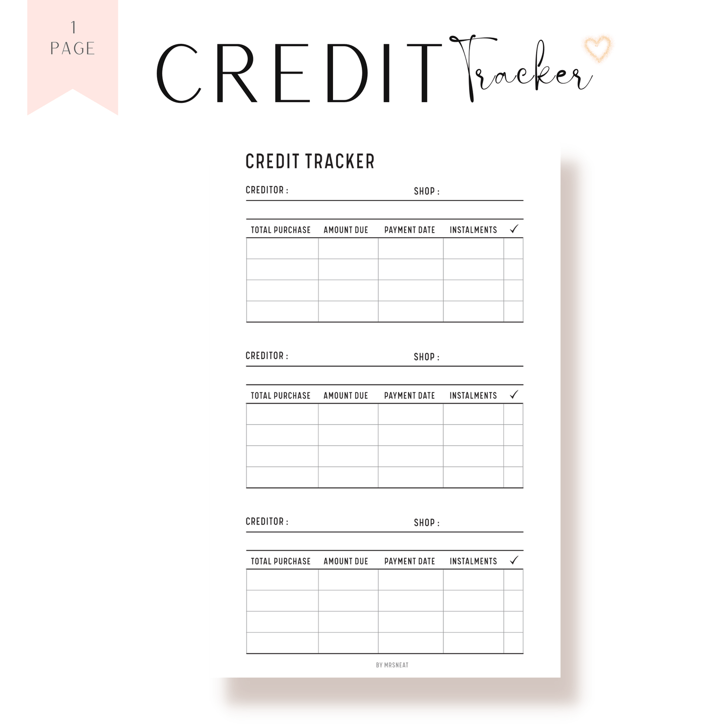 Debt Printable Bundle
