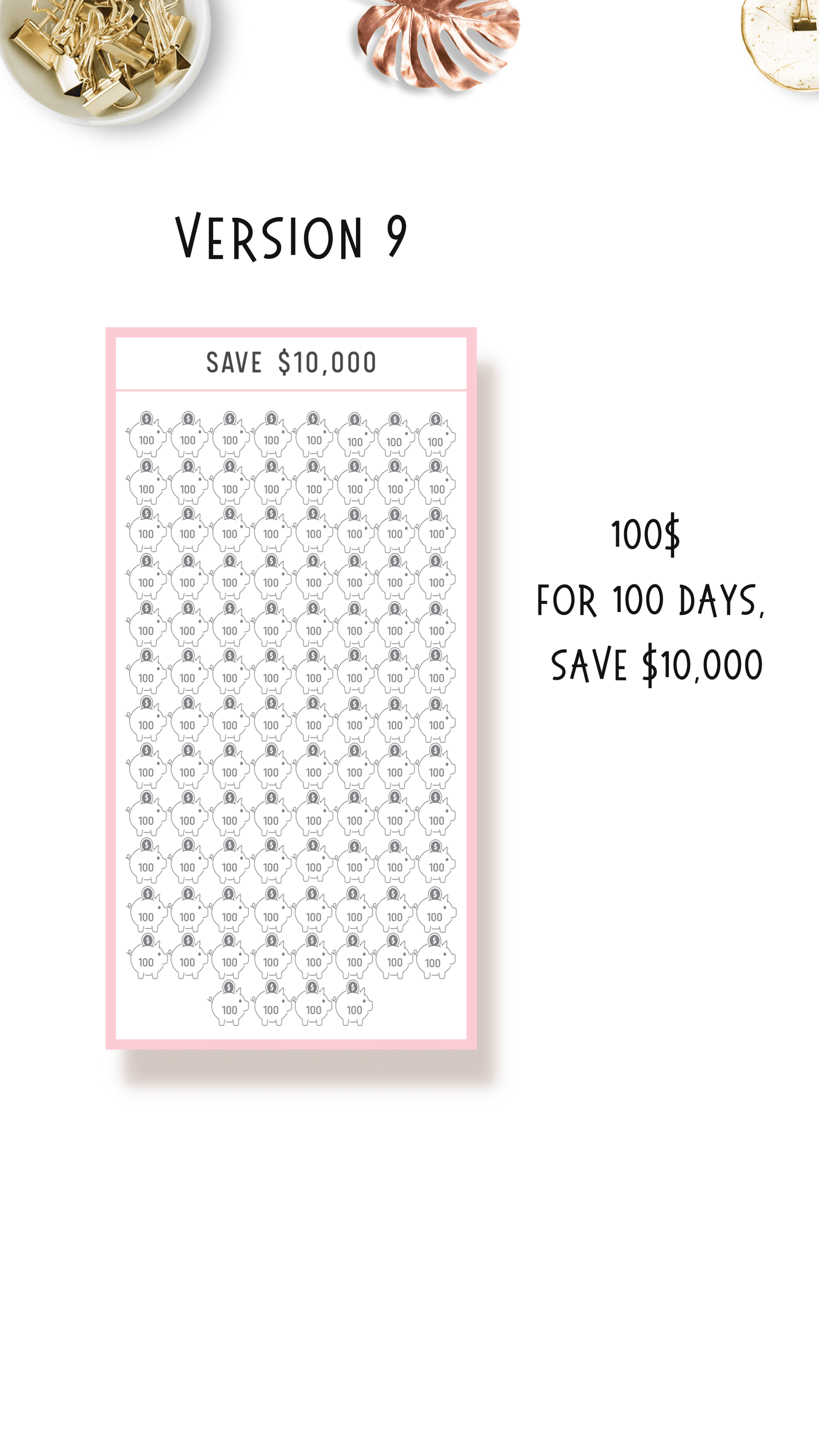 Mini saving Challenge Printable
