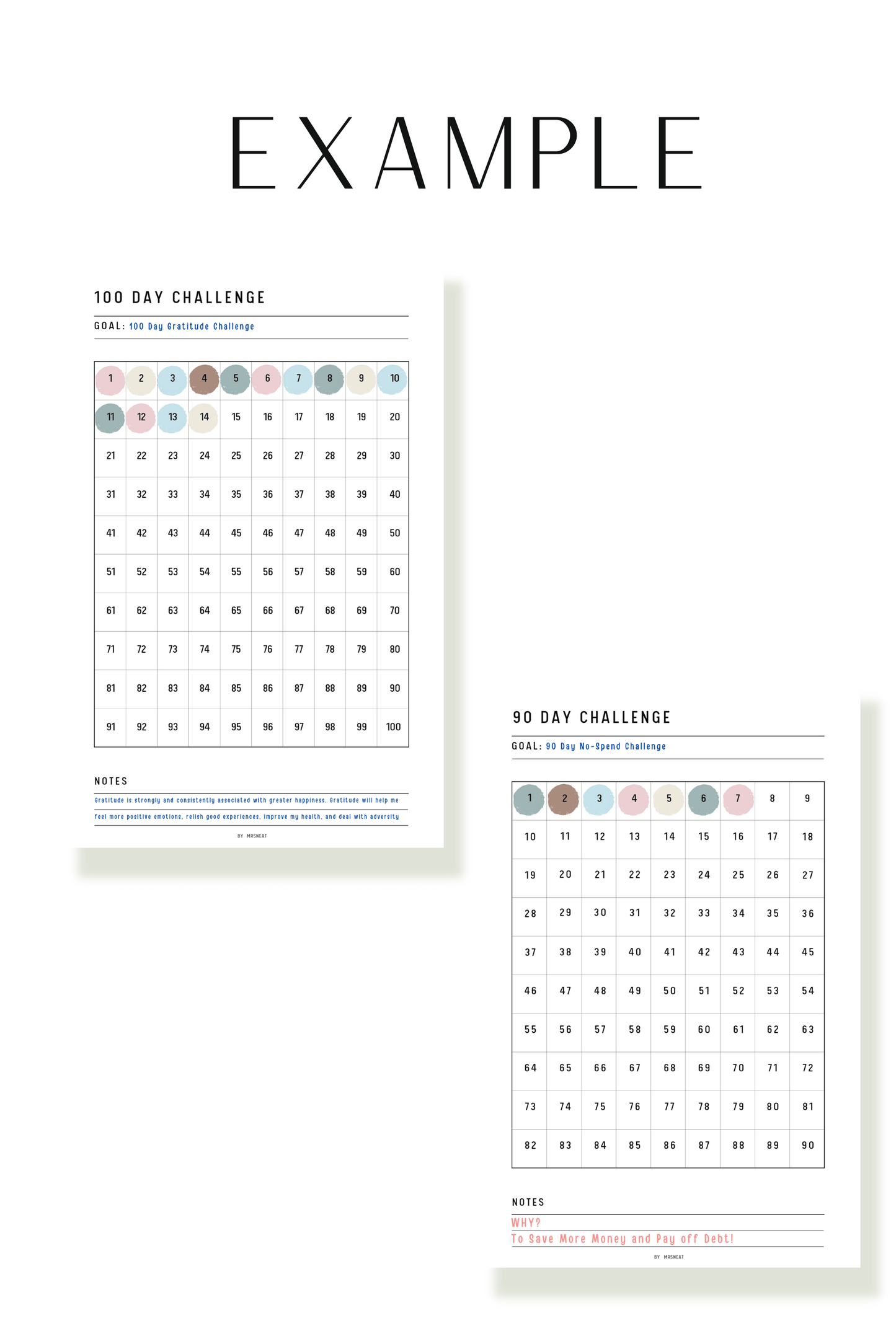 Habit Challenge Printable Bundle