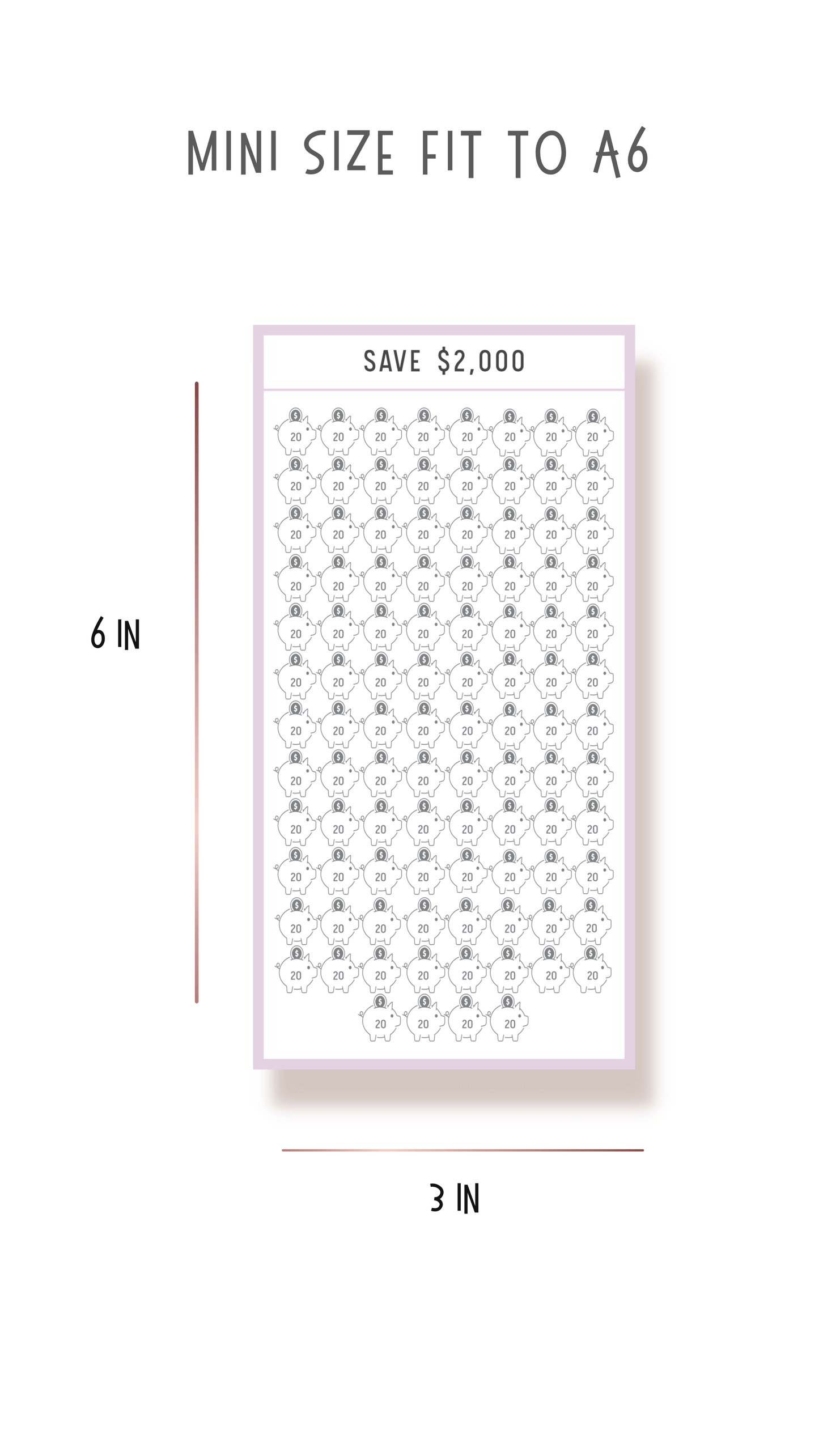 Mini saving Challenge Printable