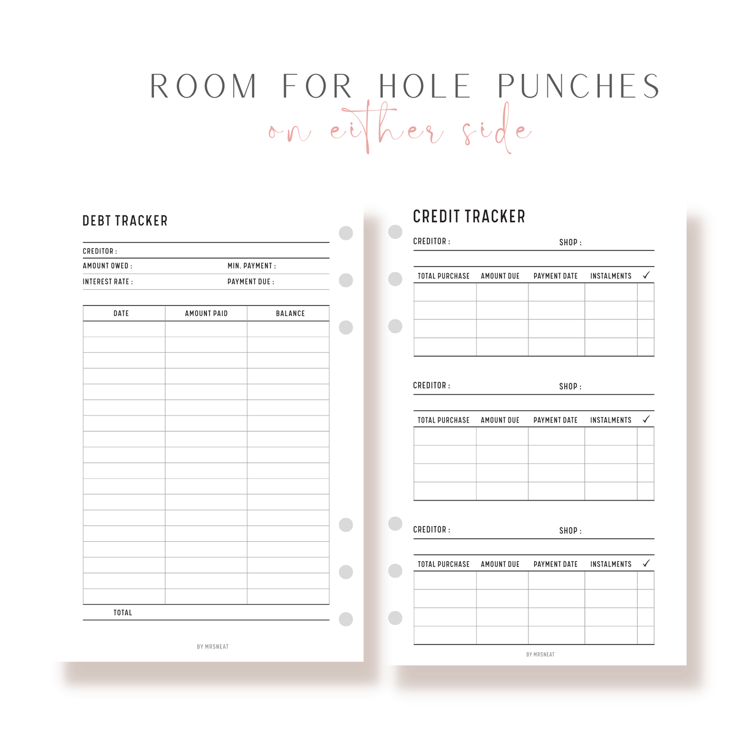 Debt Printable Bundle