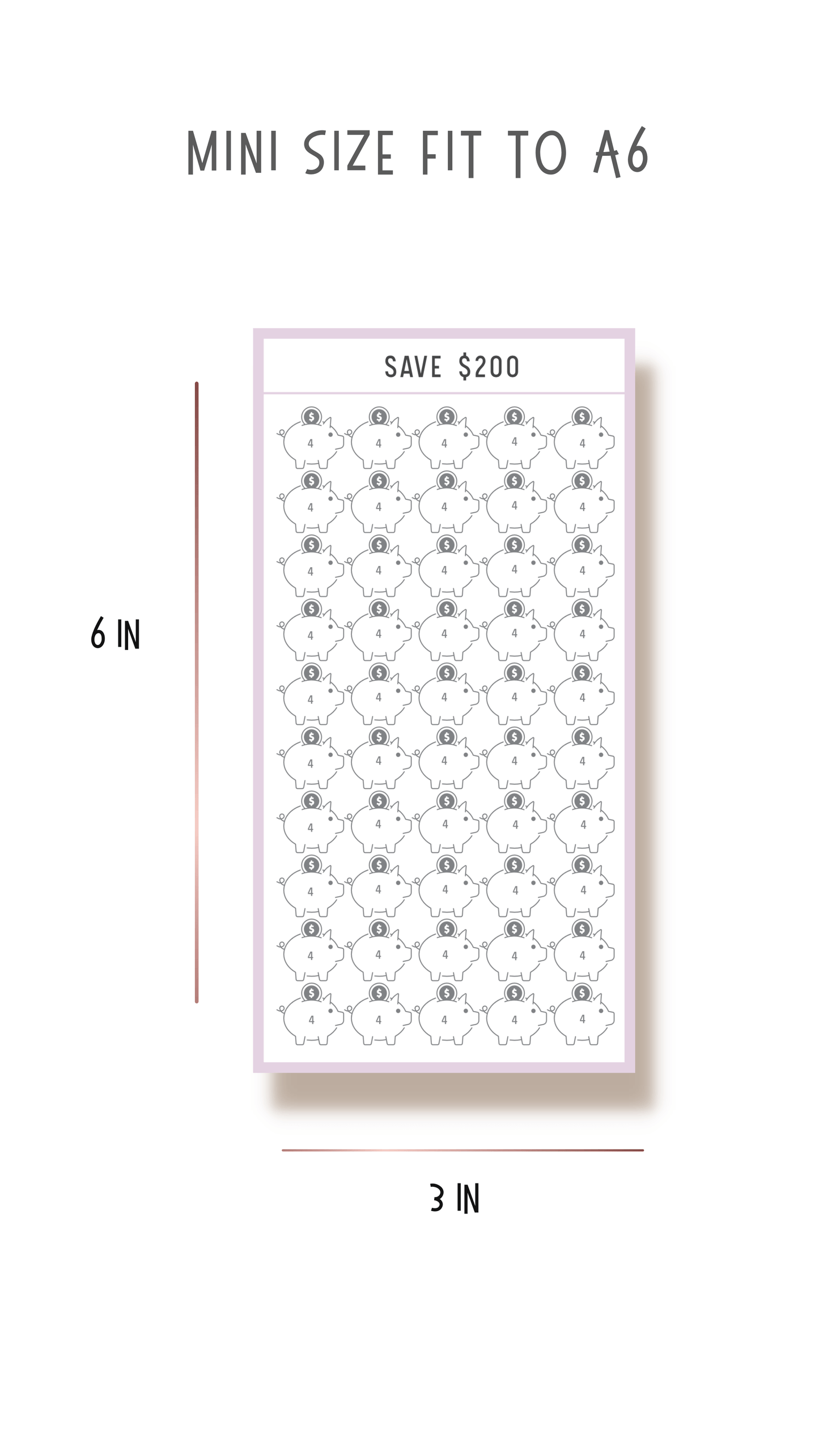 A6 Saving Challenge Printable