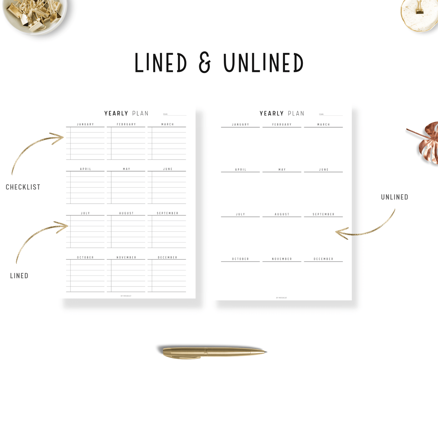 the Ultimate Yearly Planner Printable