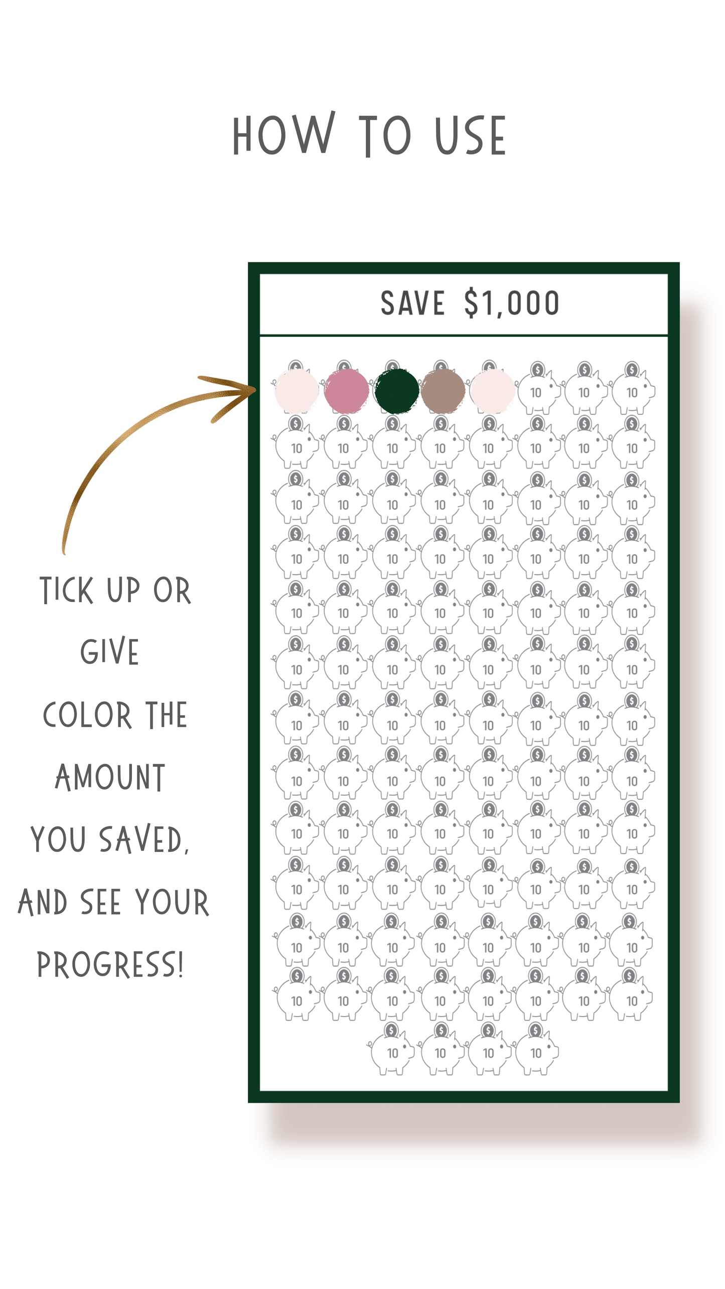 Mini saving Challenge Printable