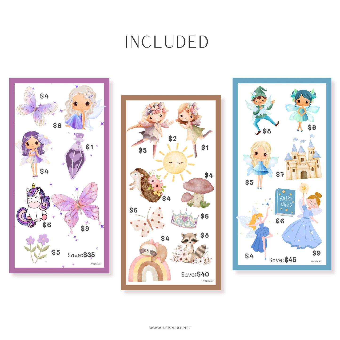 A6 Fairies Mini Savings Challenge! Designed to fit A6 planners, this collection of 6 printable challenges will bring magic to your daily budgeting.
