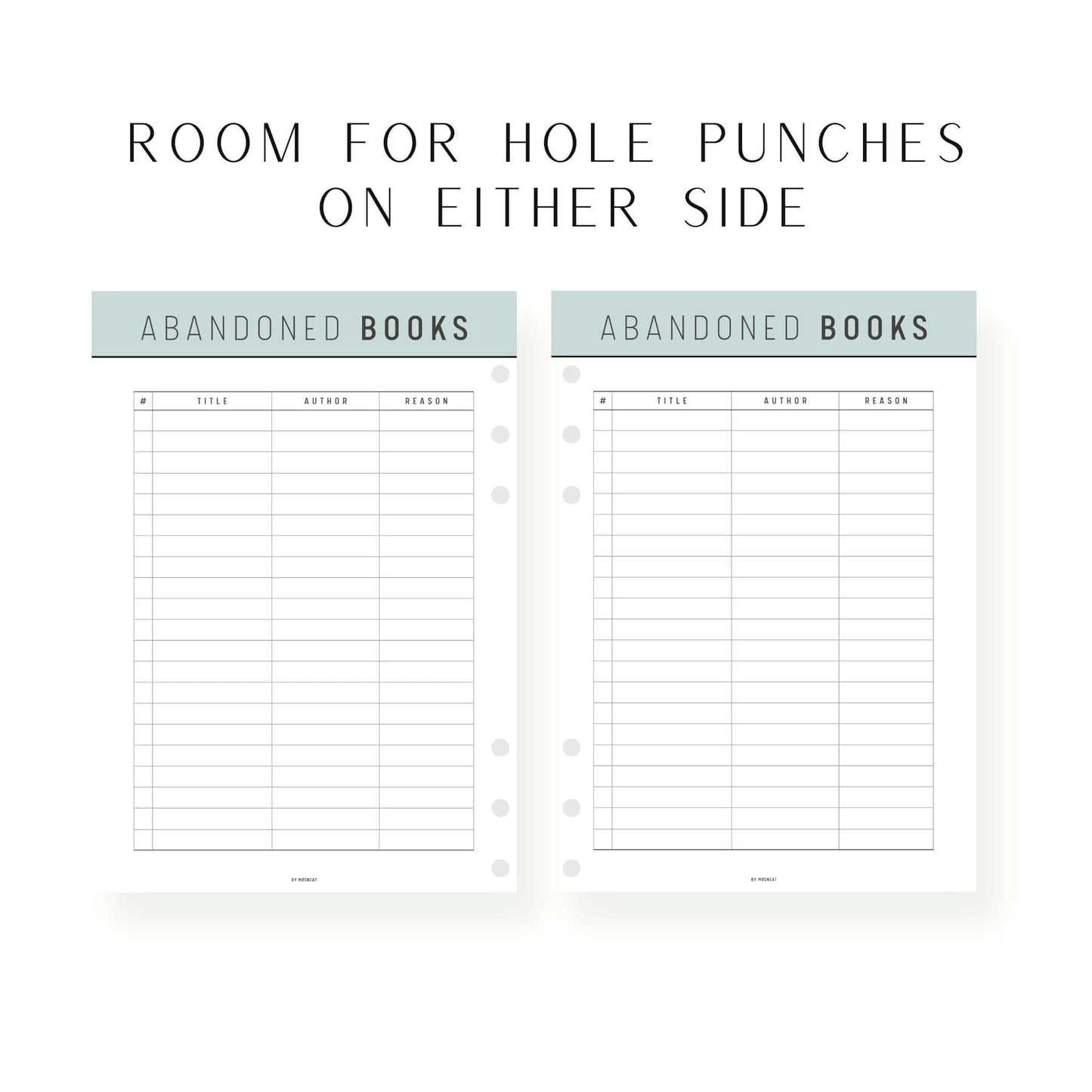 Green Abandoned Books Template Printable