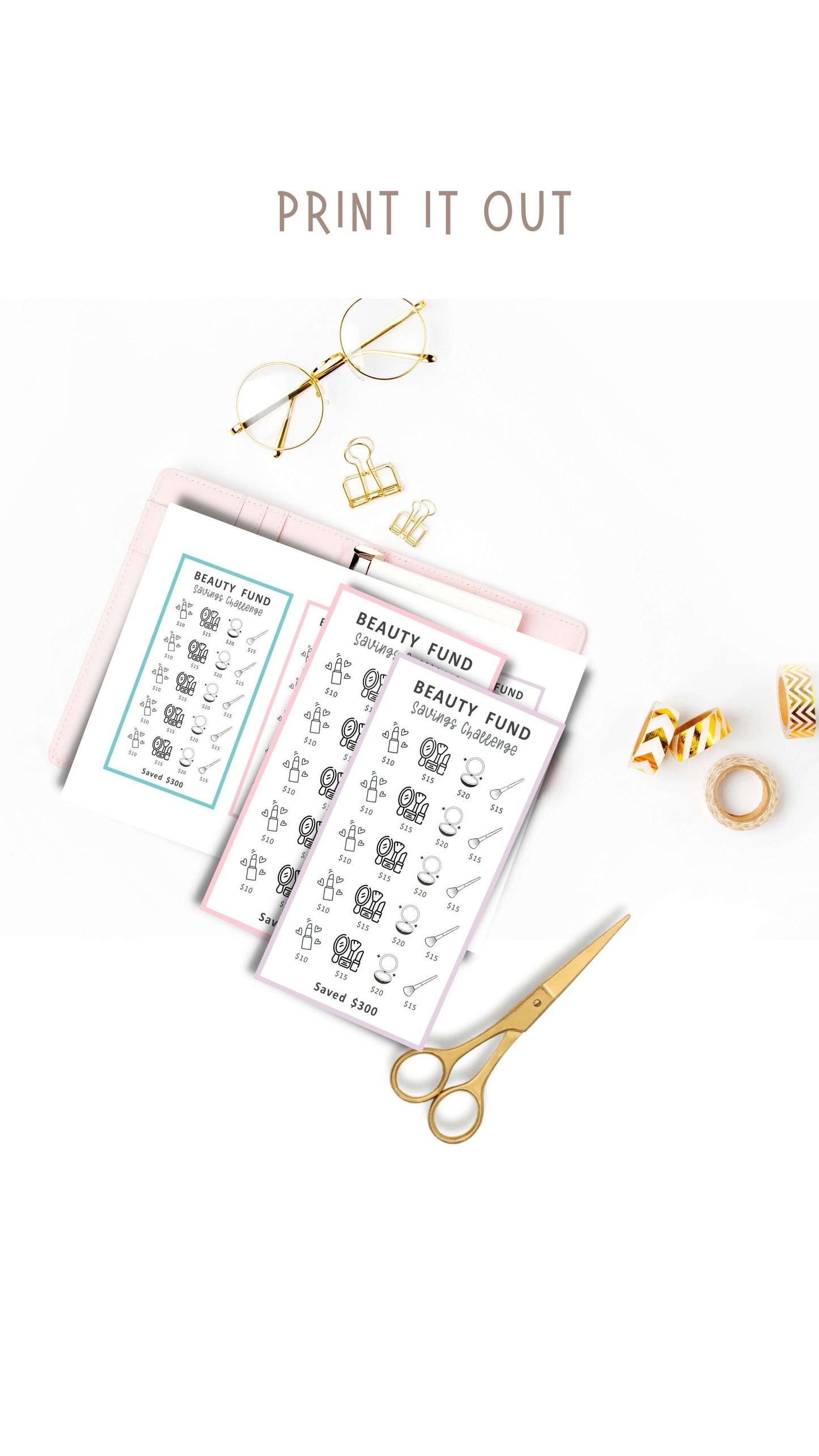 A6 Mini Savings Challenge Printable