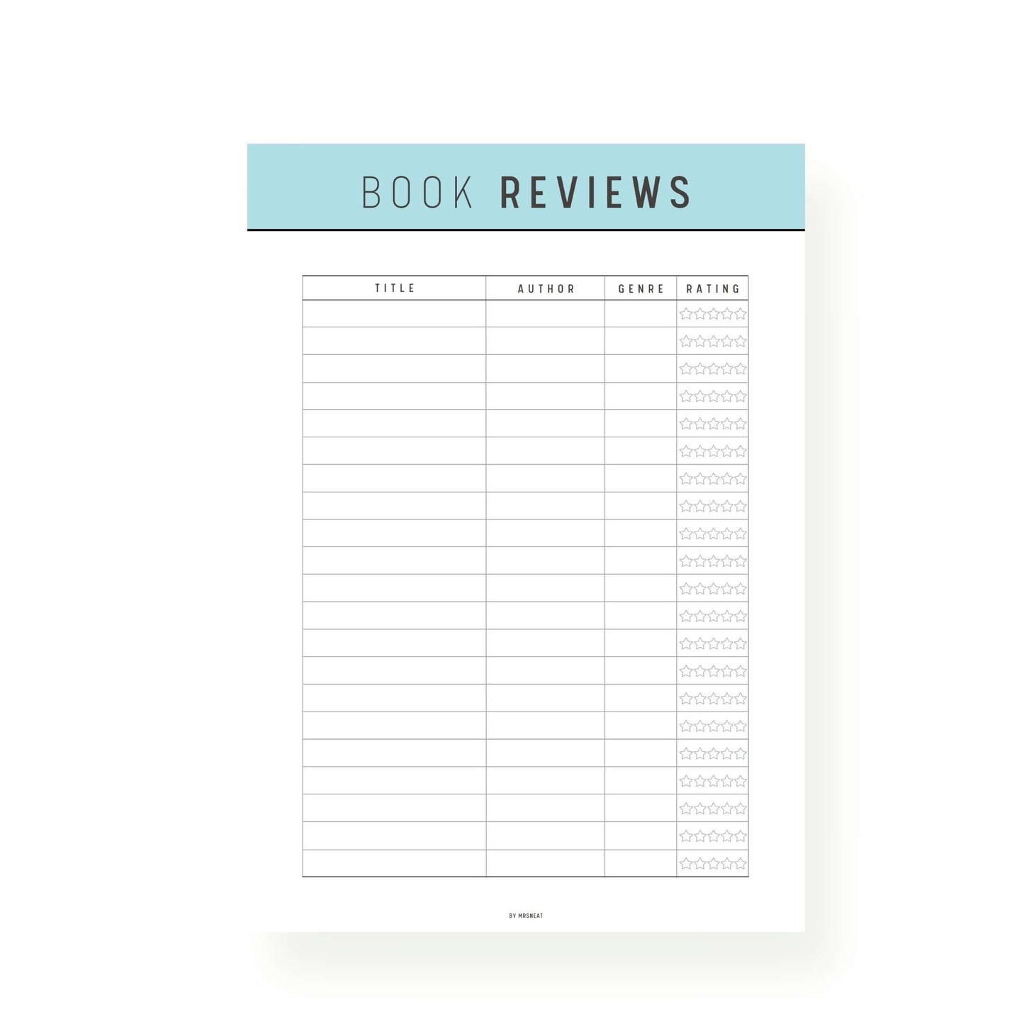 Blue Book Review Template
