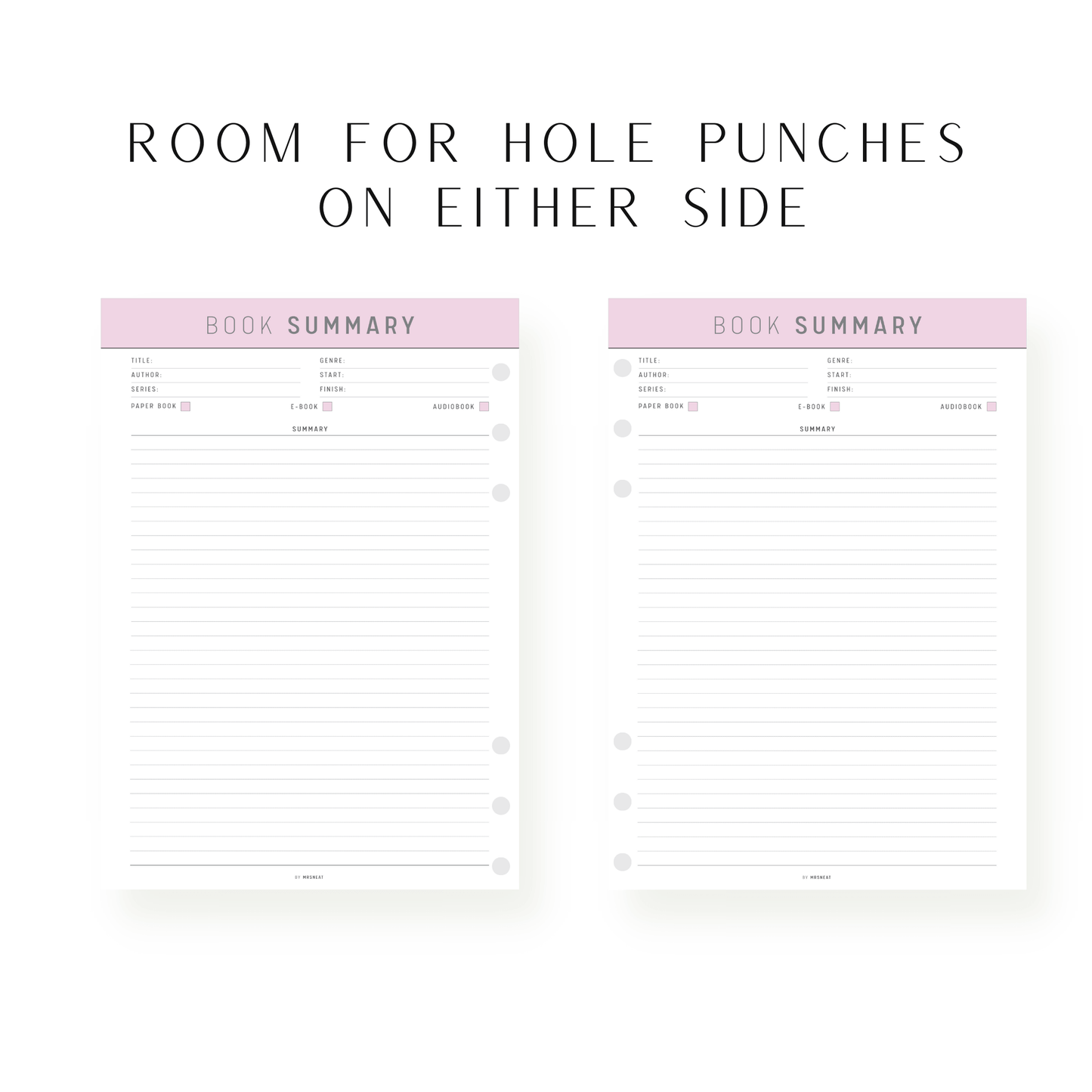 Book Summary Template Printable