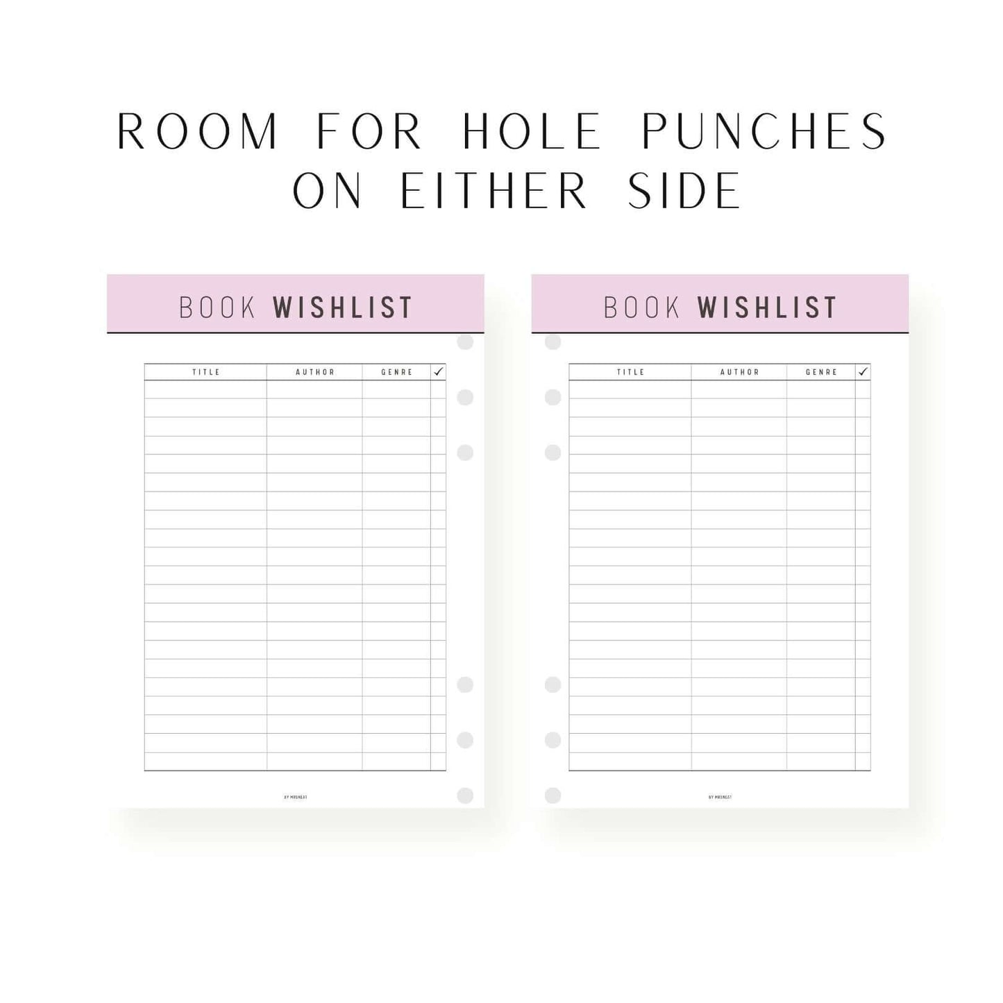 Book Wish list Template Printable