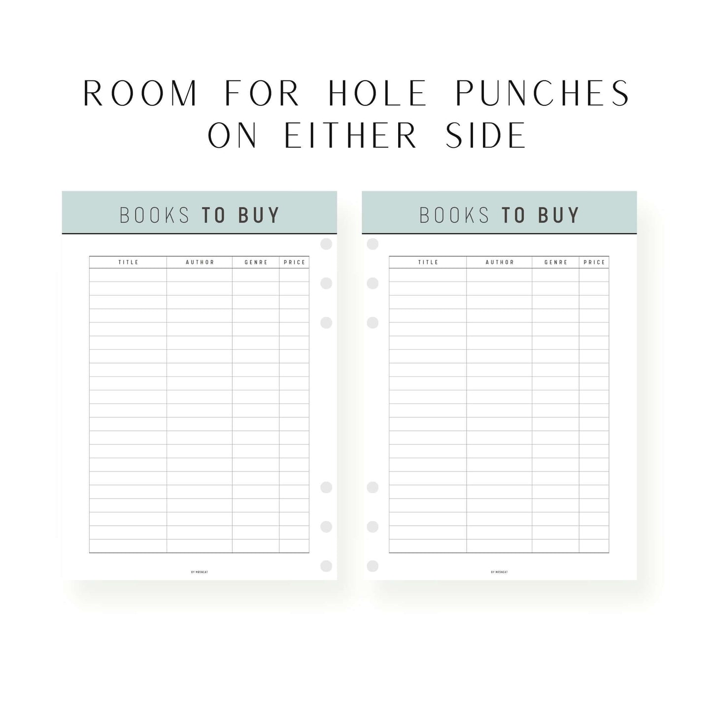 Green Books To Buy Template Printable