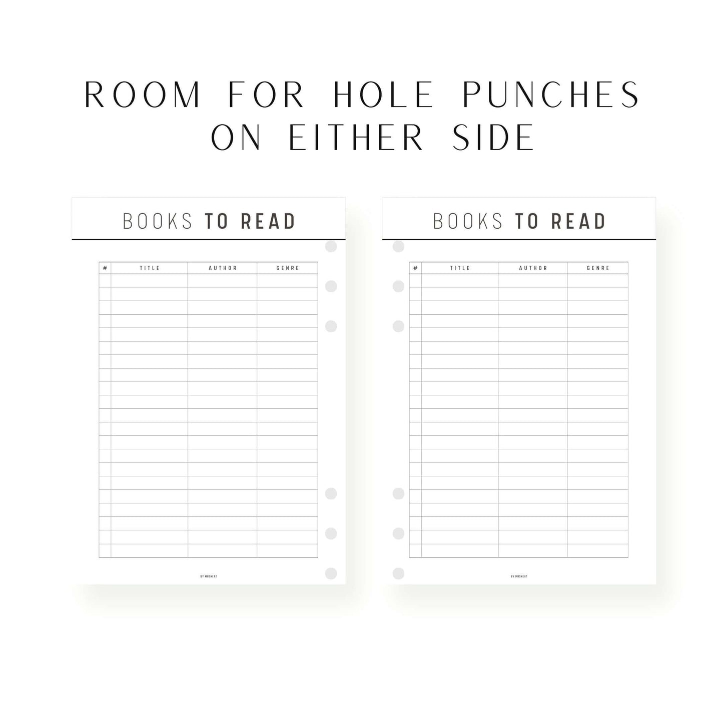 Books to Read List Template Printable