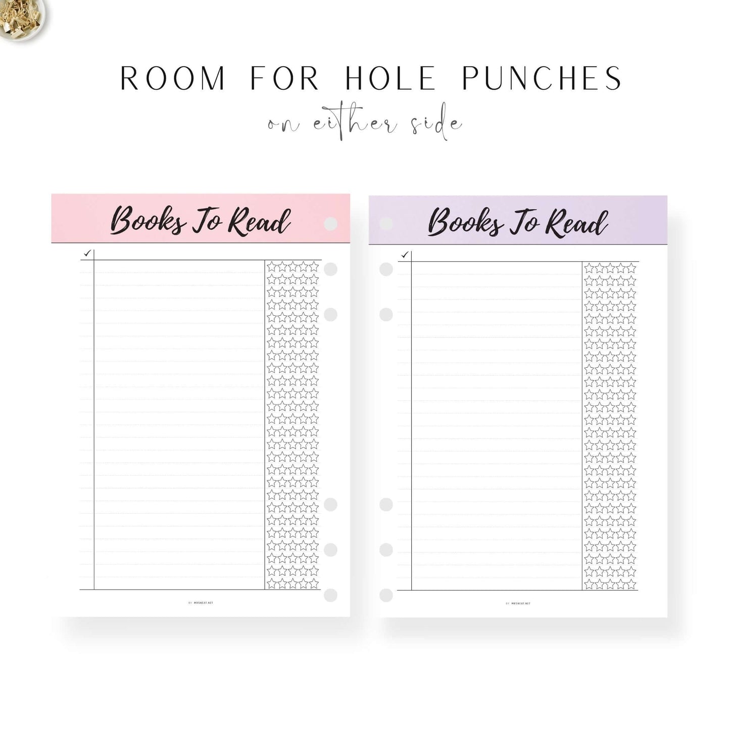 Pink and Purple Books To Read List Template Printable