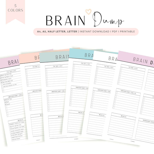 Brain Dump Page Printable
