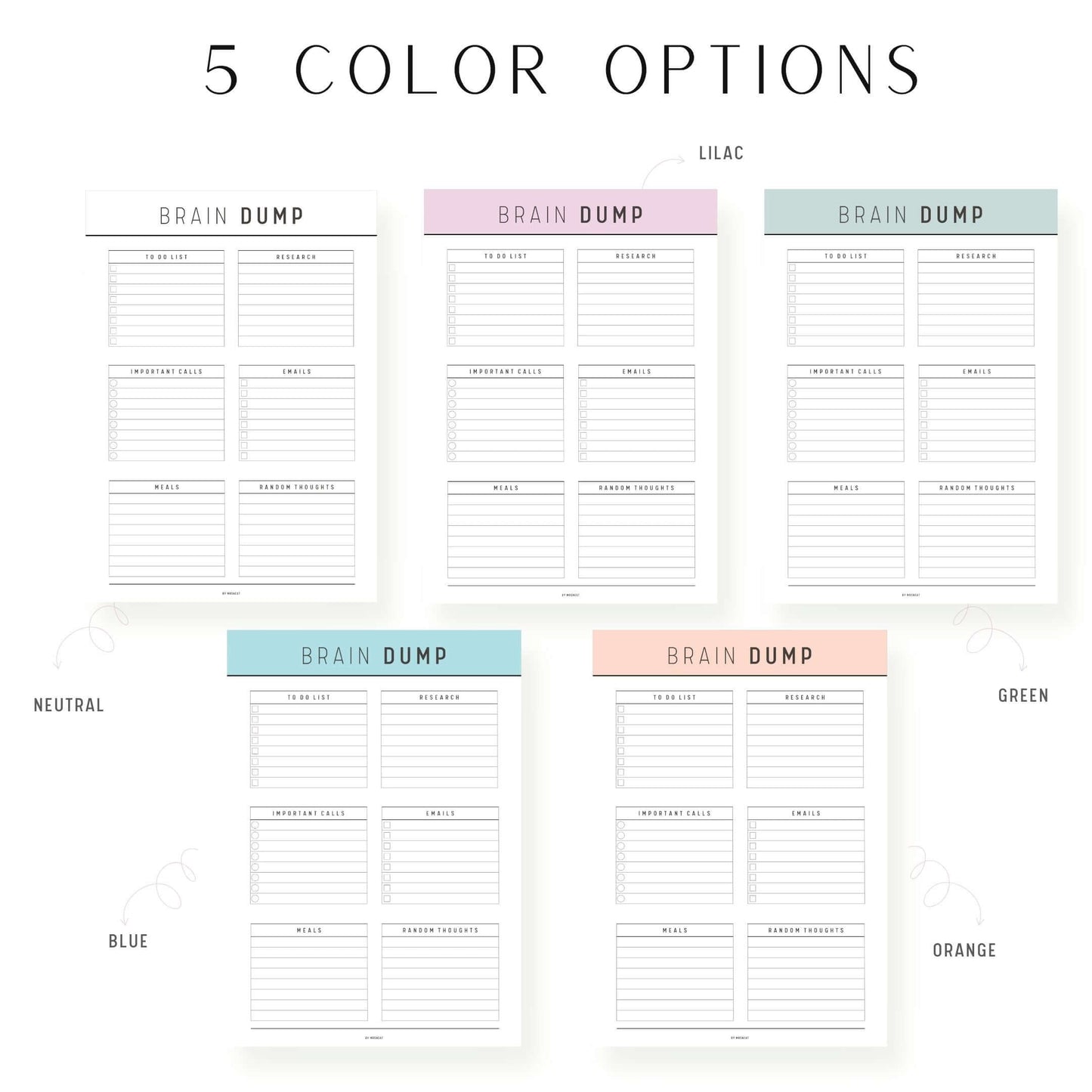 Brain Dump Page Printable