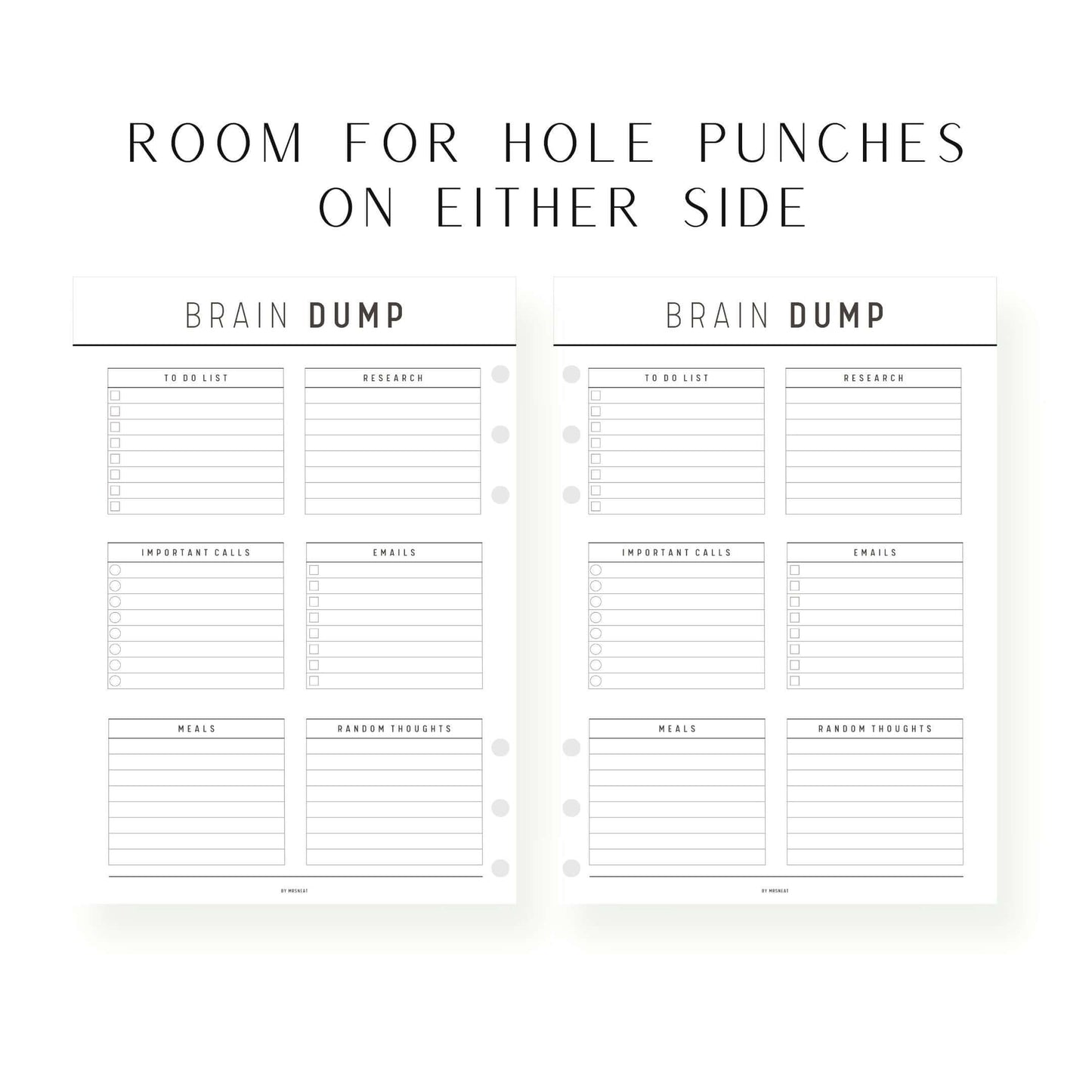 Brain Dump Page Printable