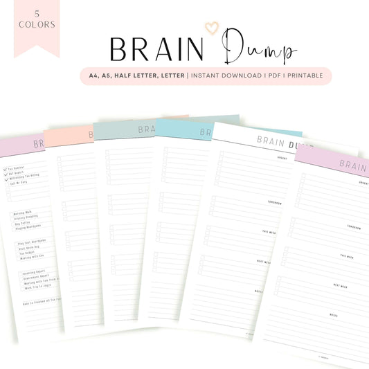 Brain Dump Template PDF