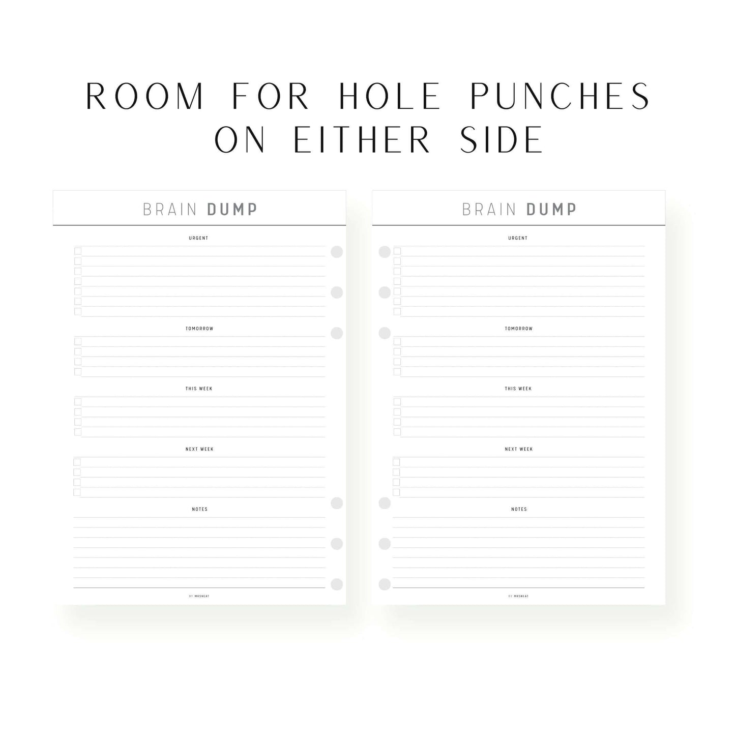 Brain Dump Template PDF