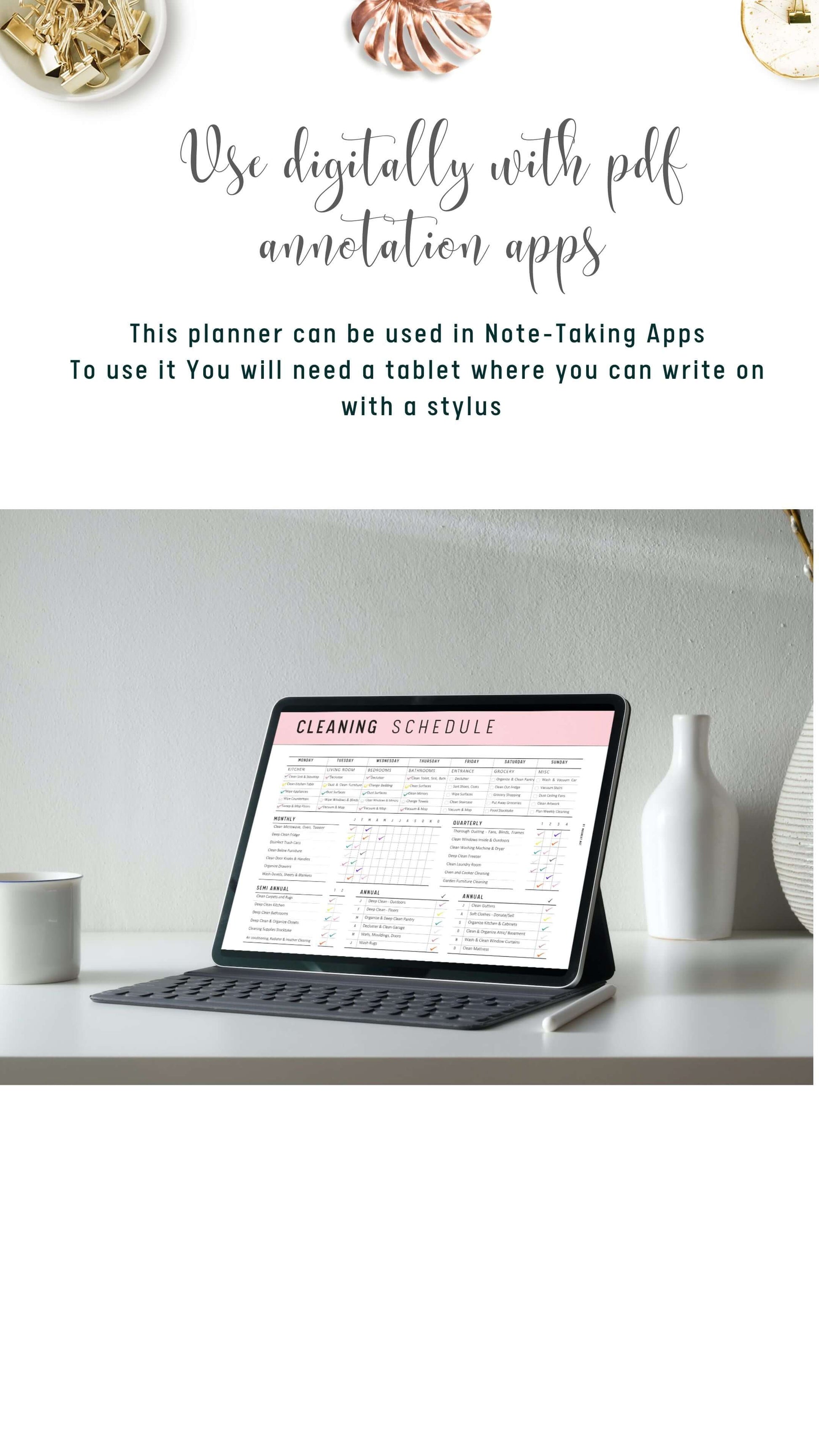 Digital Cleaning Schedule Template PDF