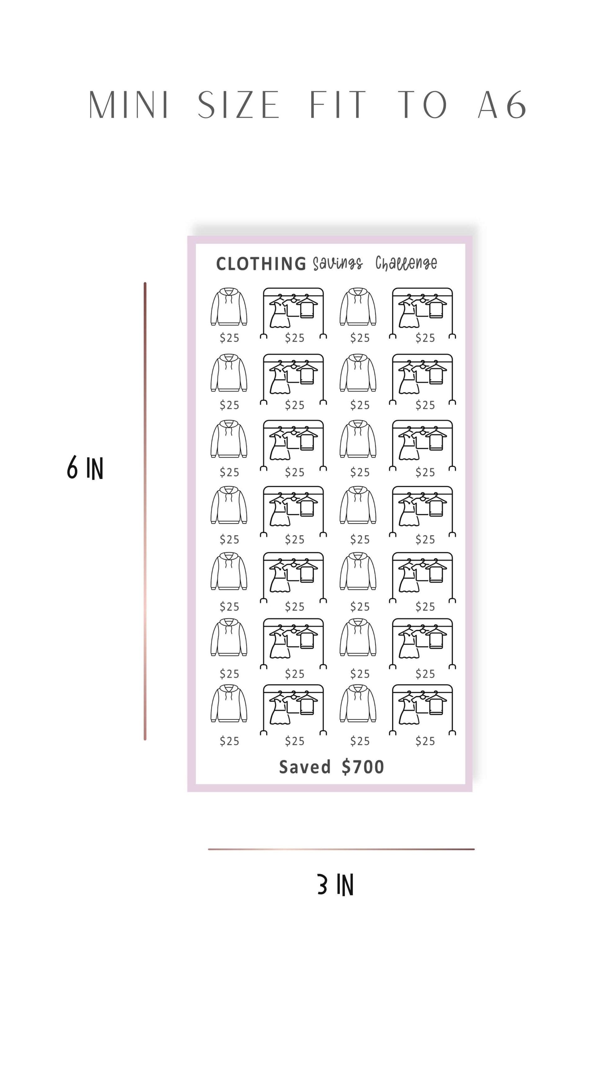 A6 Mini Saving Challenge Printable