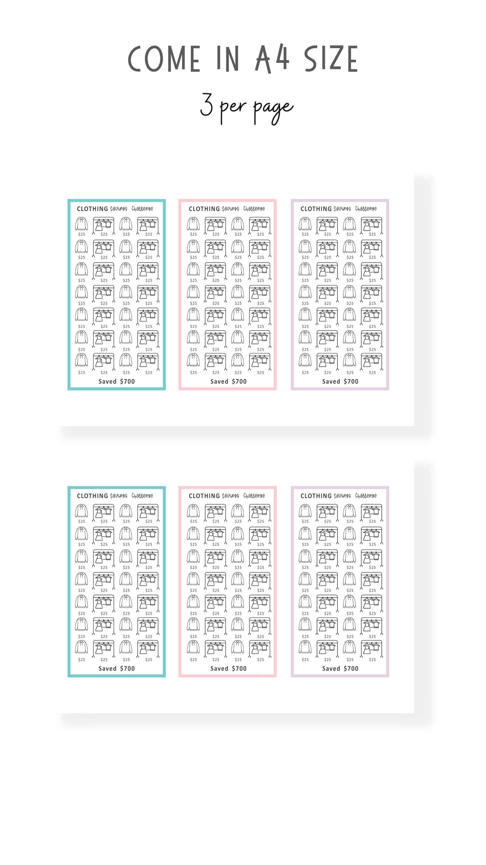 A6 Mini Savings Challenge Template PDF
