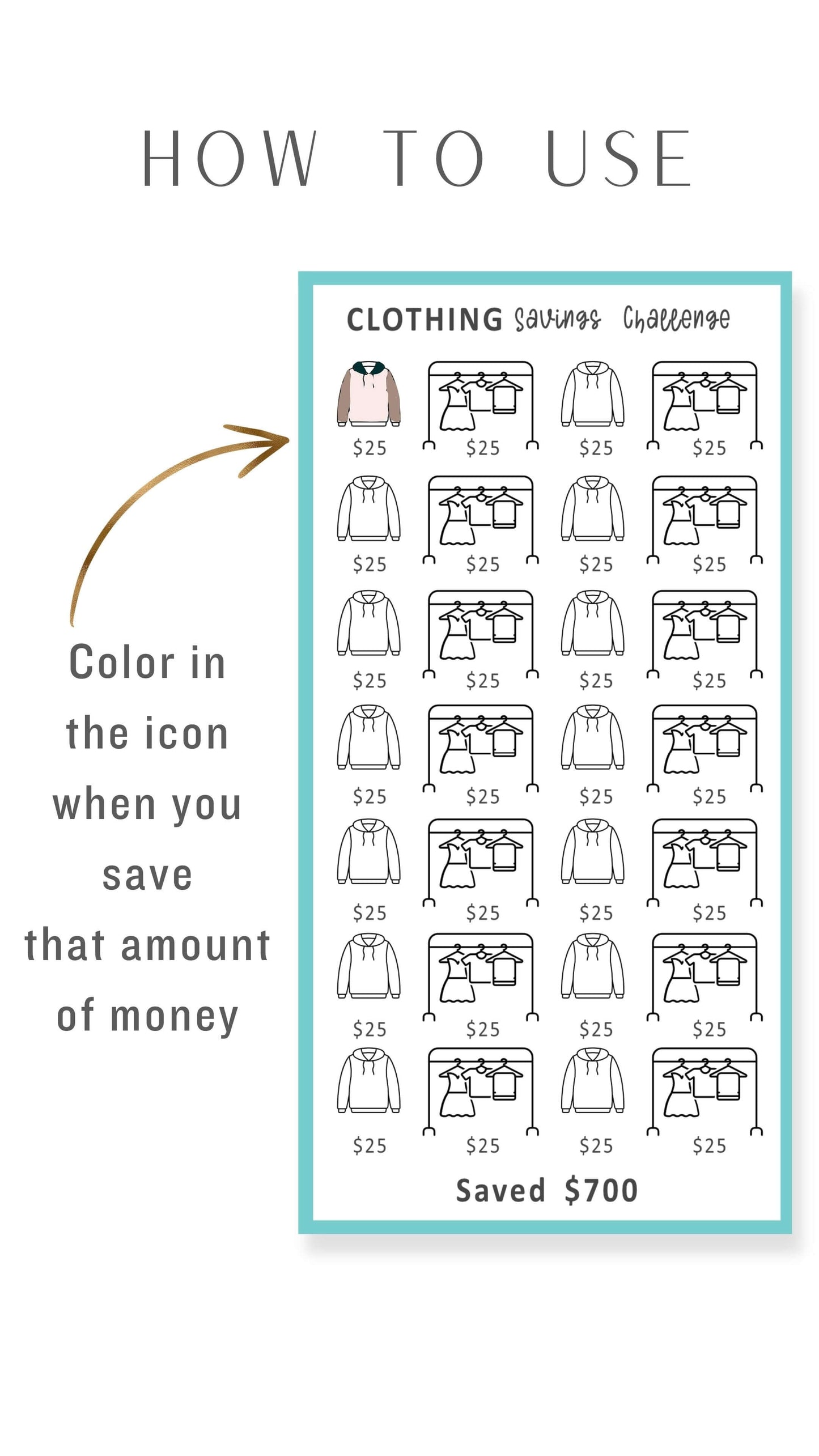 A6 Mini Saving Challenge New Clothes