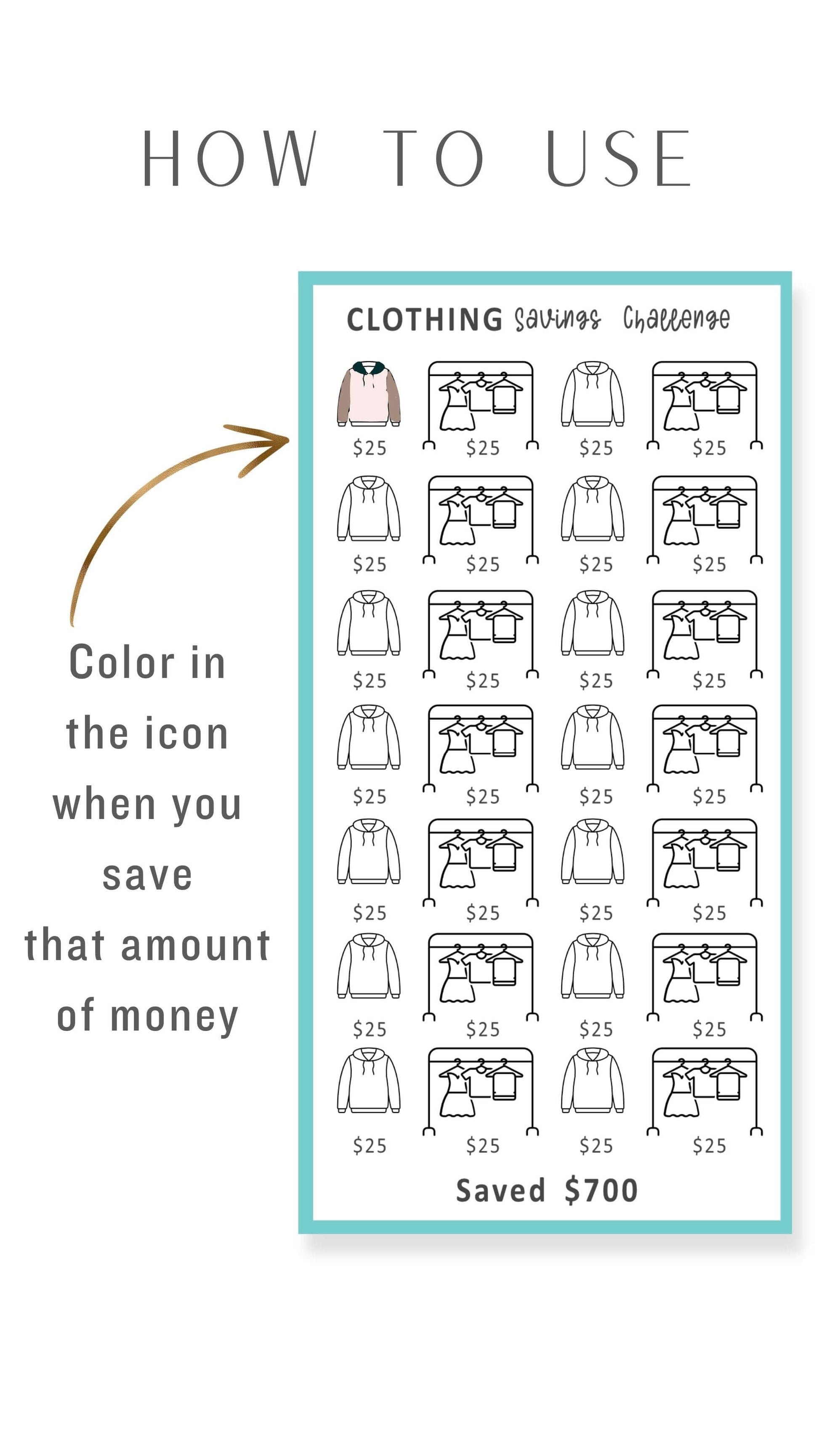 A6 Mini Saving Challenge New Clothes