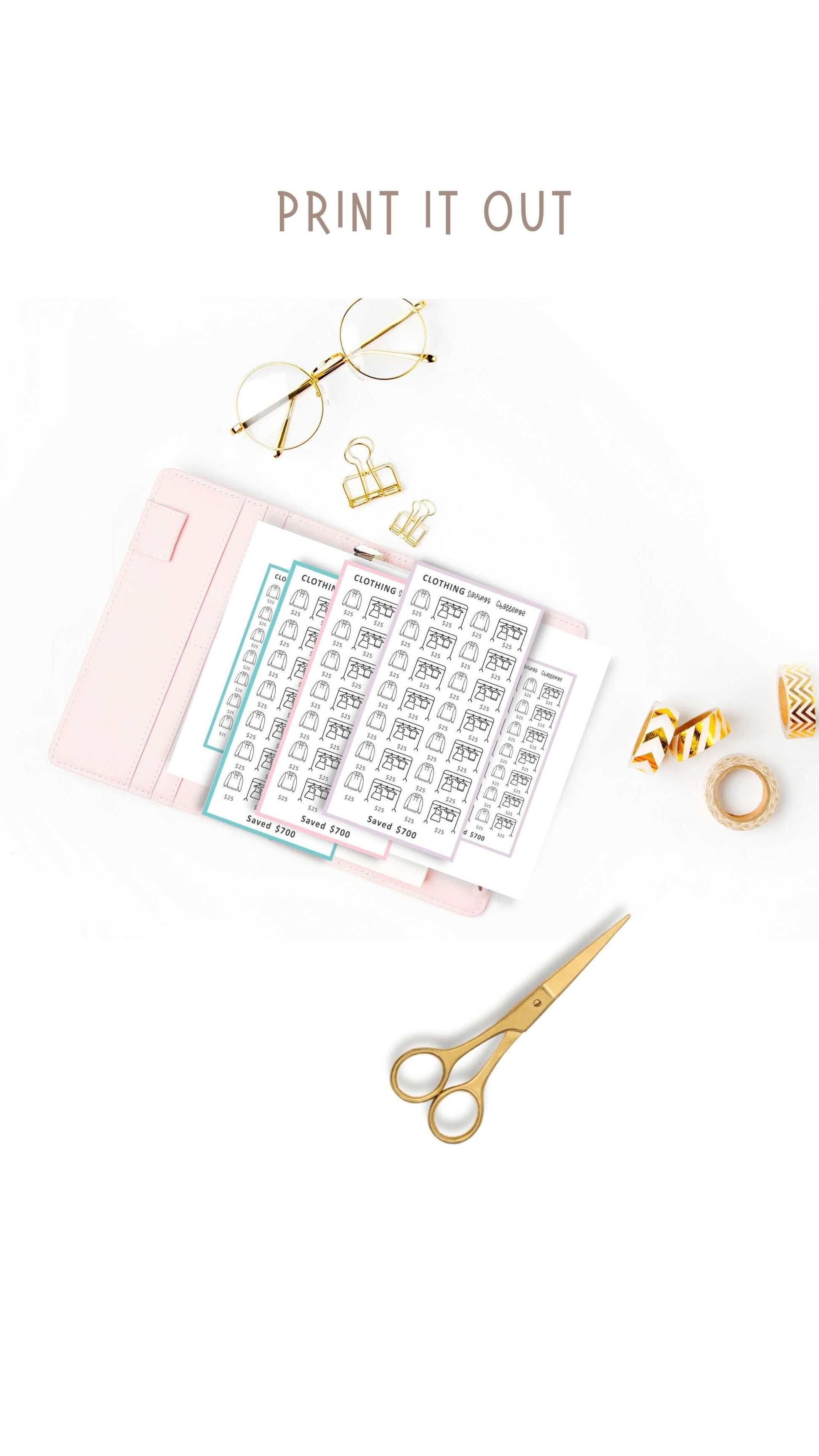 A6 Mini Saving Challenge Template Printable