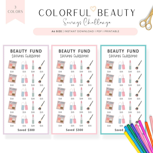 A6 Mini Savings Challenge Beauty Fund