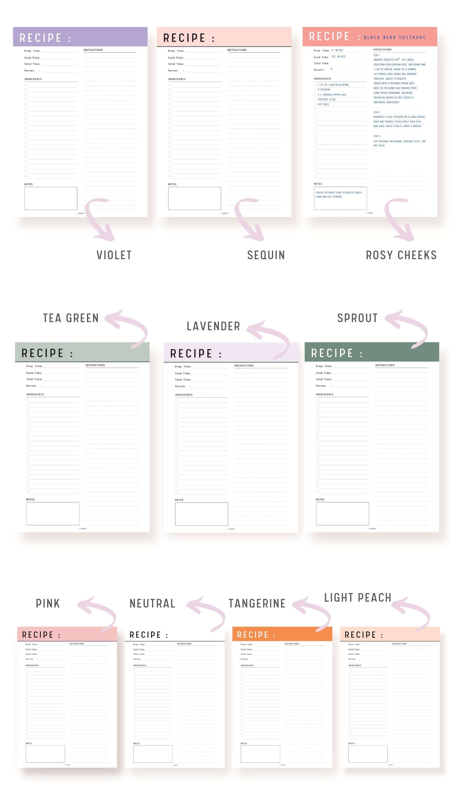 Recipe Page Template Pdf