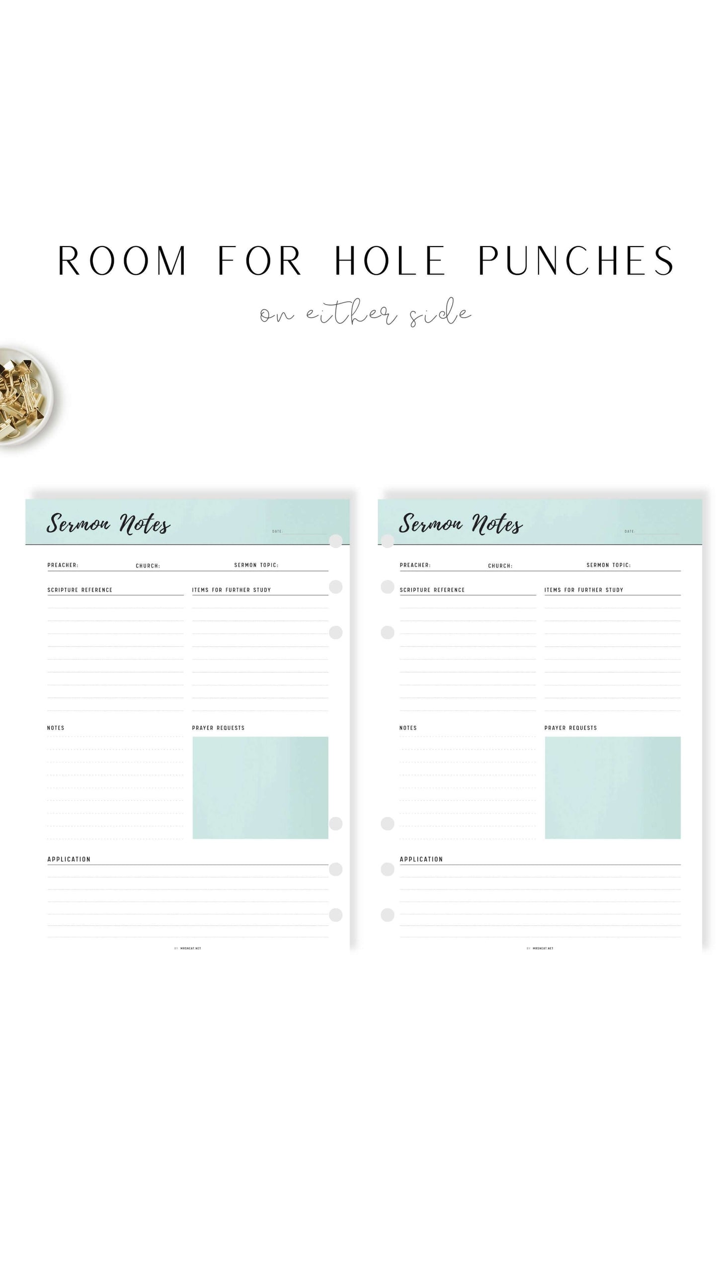 Aesthetic Green Printable Sermon Notes PDF