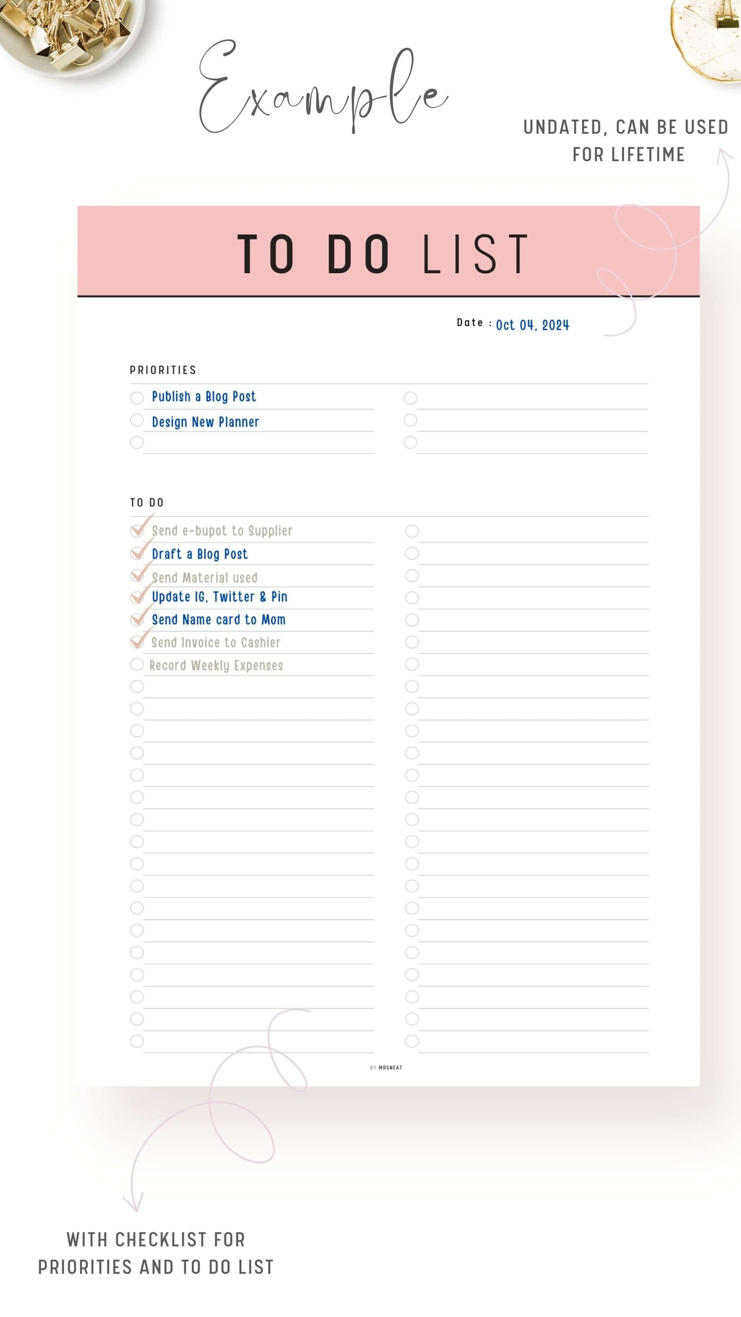 Colorful To Do List Planner Printable