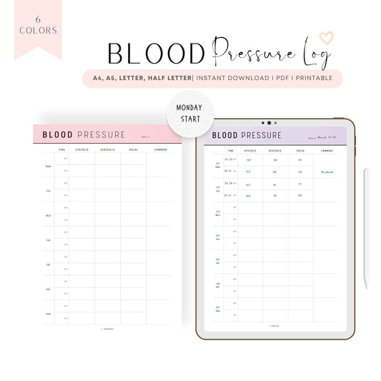 Daily Blood Pressure Log Printable