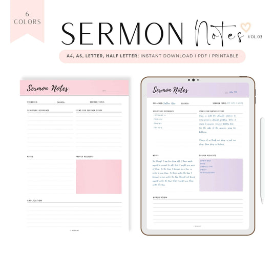 Printable Sermon Notes PDF