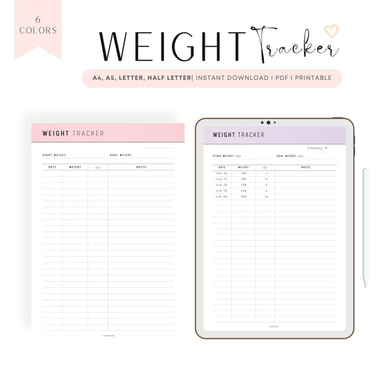 Weight Loss Tracker Printable